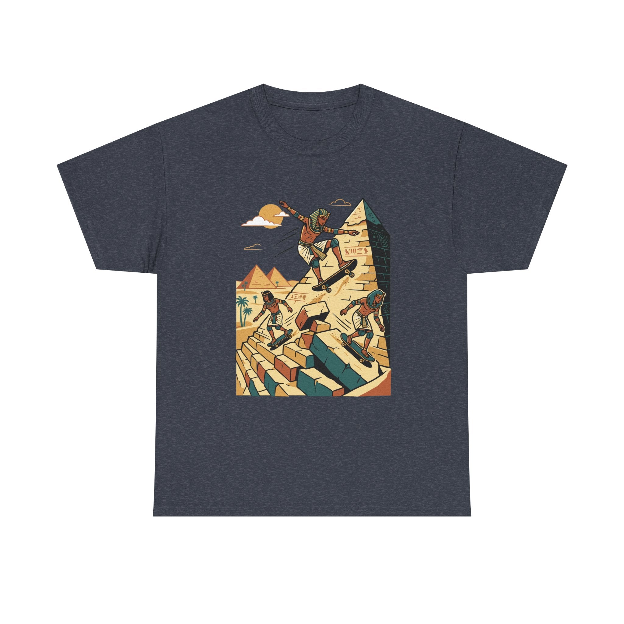 Pyramid Skateboarding Tee — Vintage Egyptian Skateboard Graphic T-Shirt
