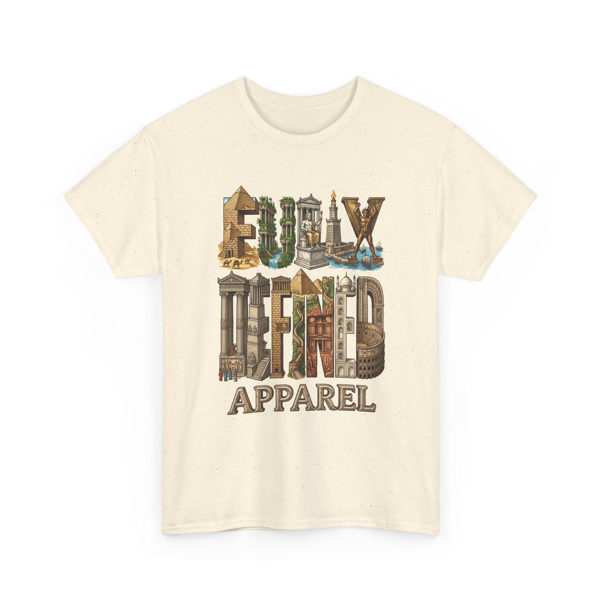 Fully Defined Apparel T‑Shirt — Wonders of the World Graphic Tee