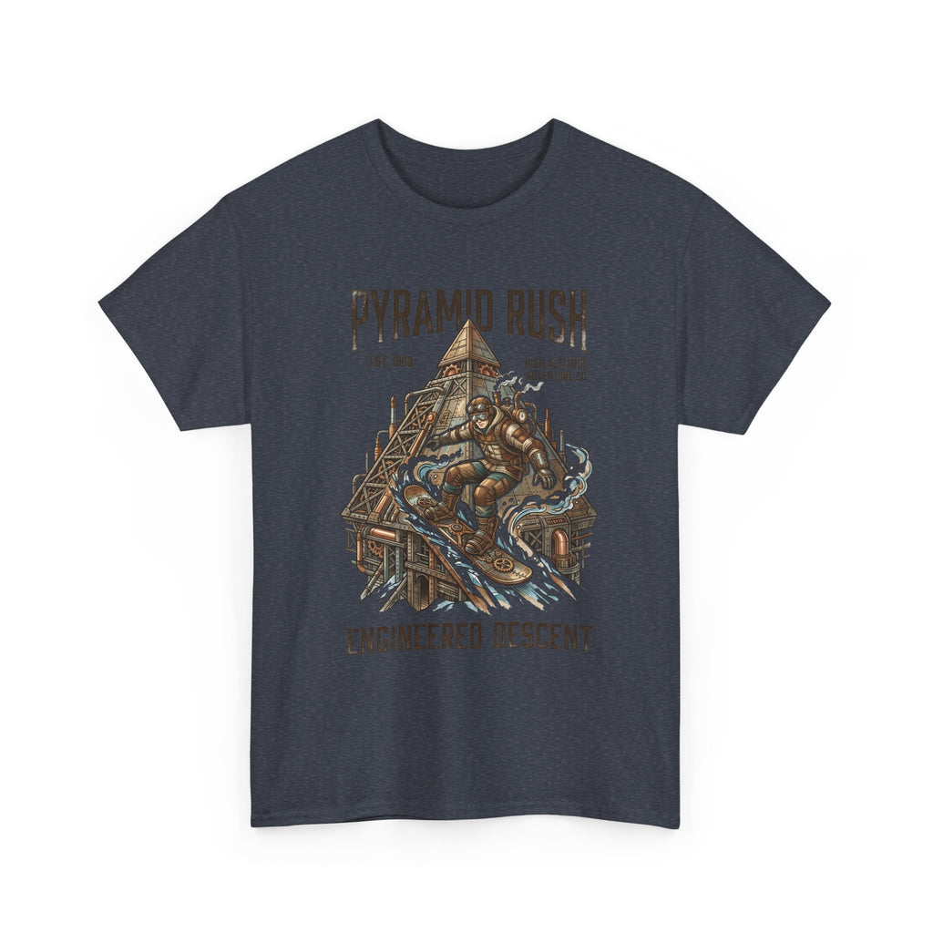 Steampunk Snowboard Pyramid Adventure T-Shirt — Fantasy Explorer Graphic Tee