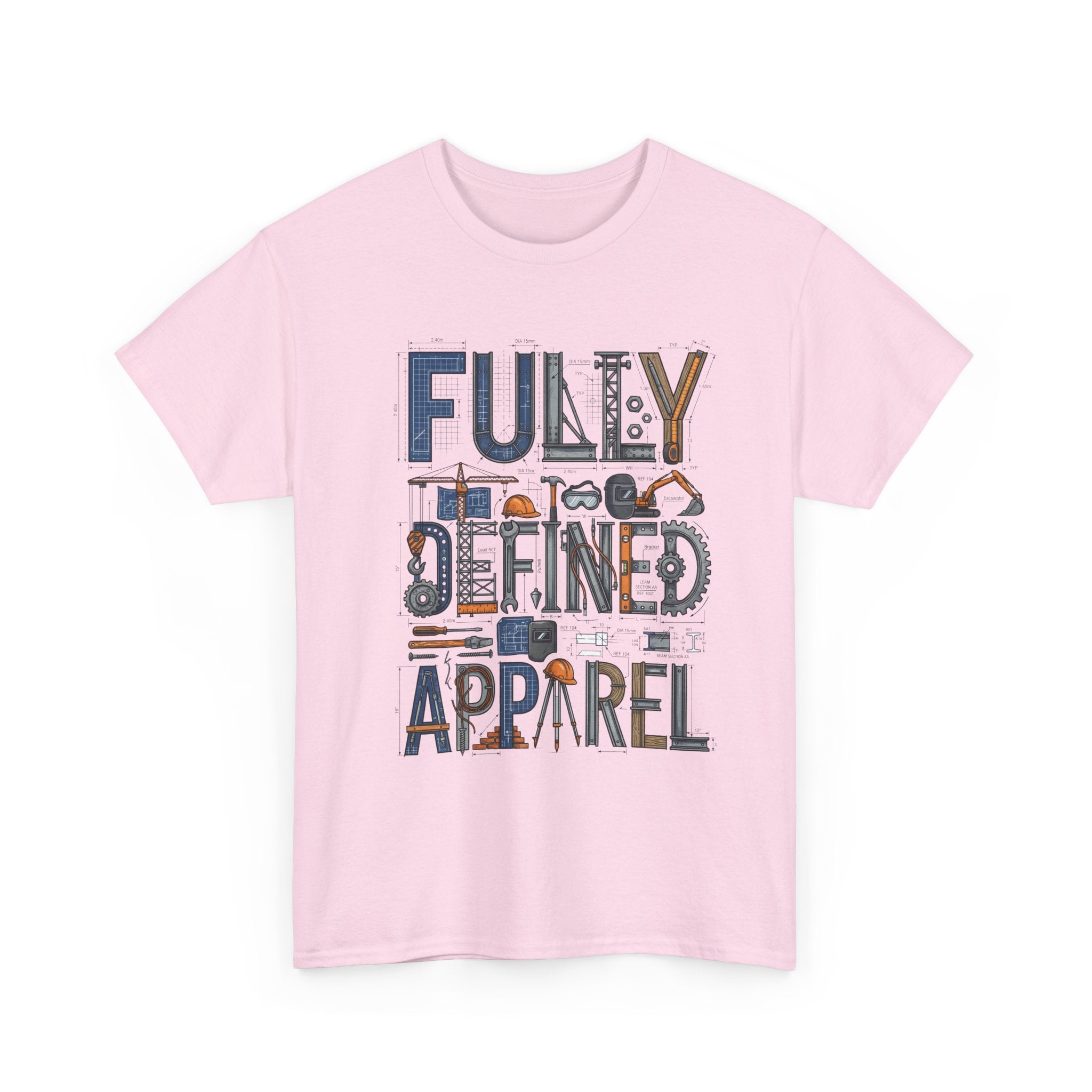 Fully Defined Apparel T-Shirt — Graphic Tee with Retro Tools Design