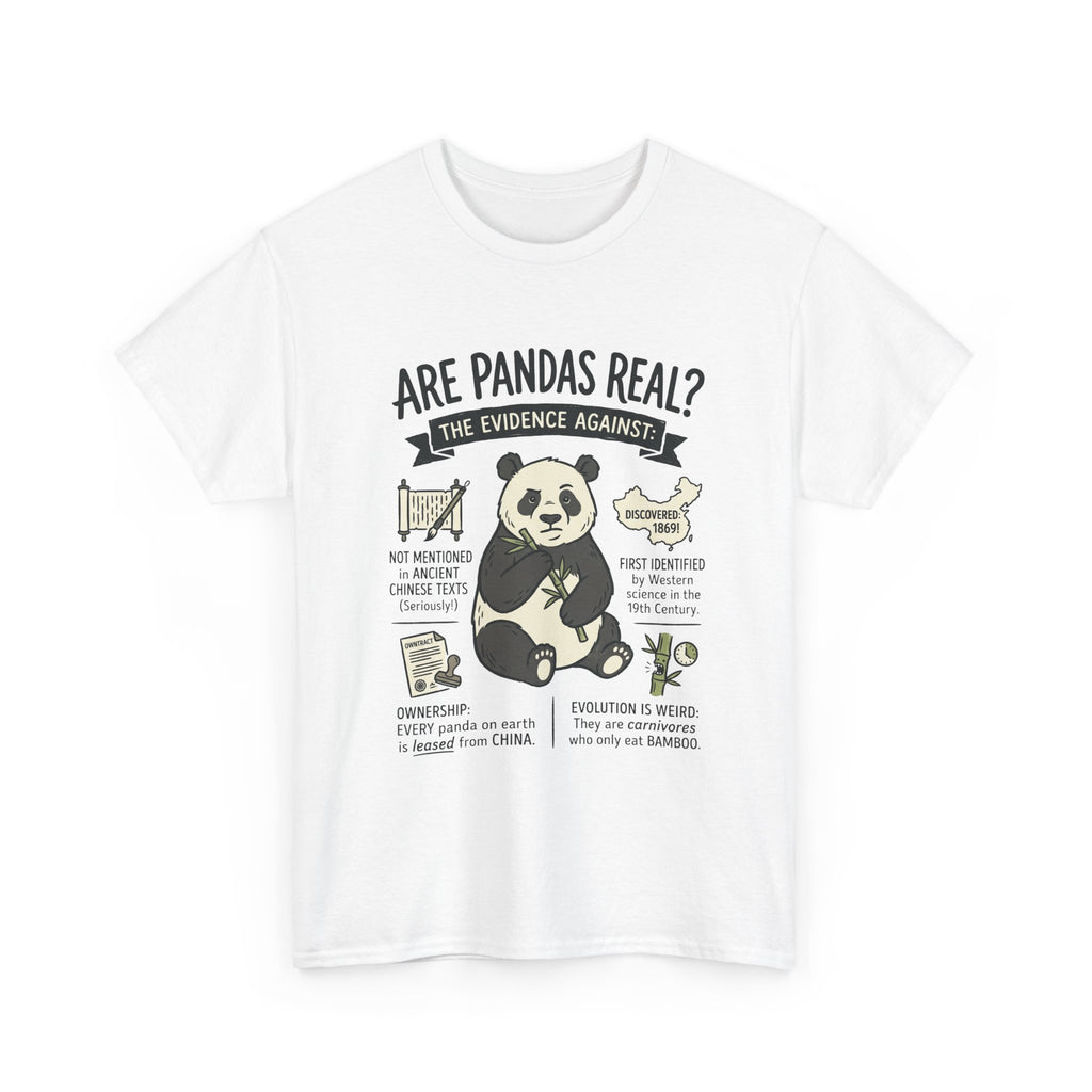 Are Pandas Real? Graphic Tee — Funny Panda Infographic T-Shirt