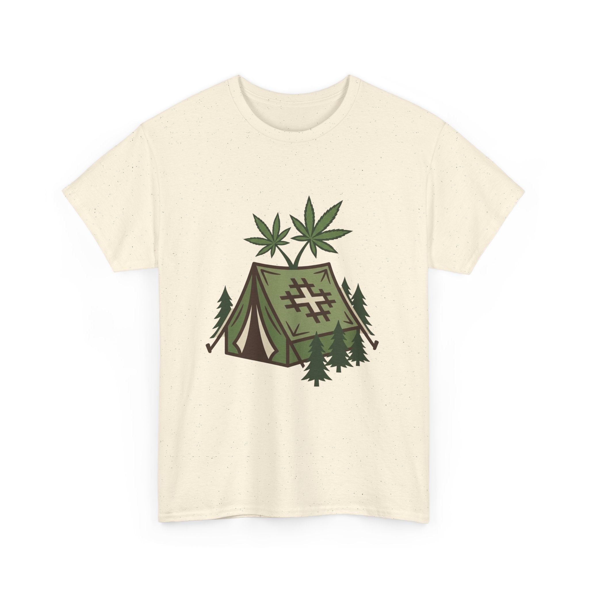Camping Tent Cannabis T-Shirt – Weed Outdoor Adventure Graphic Tee
