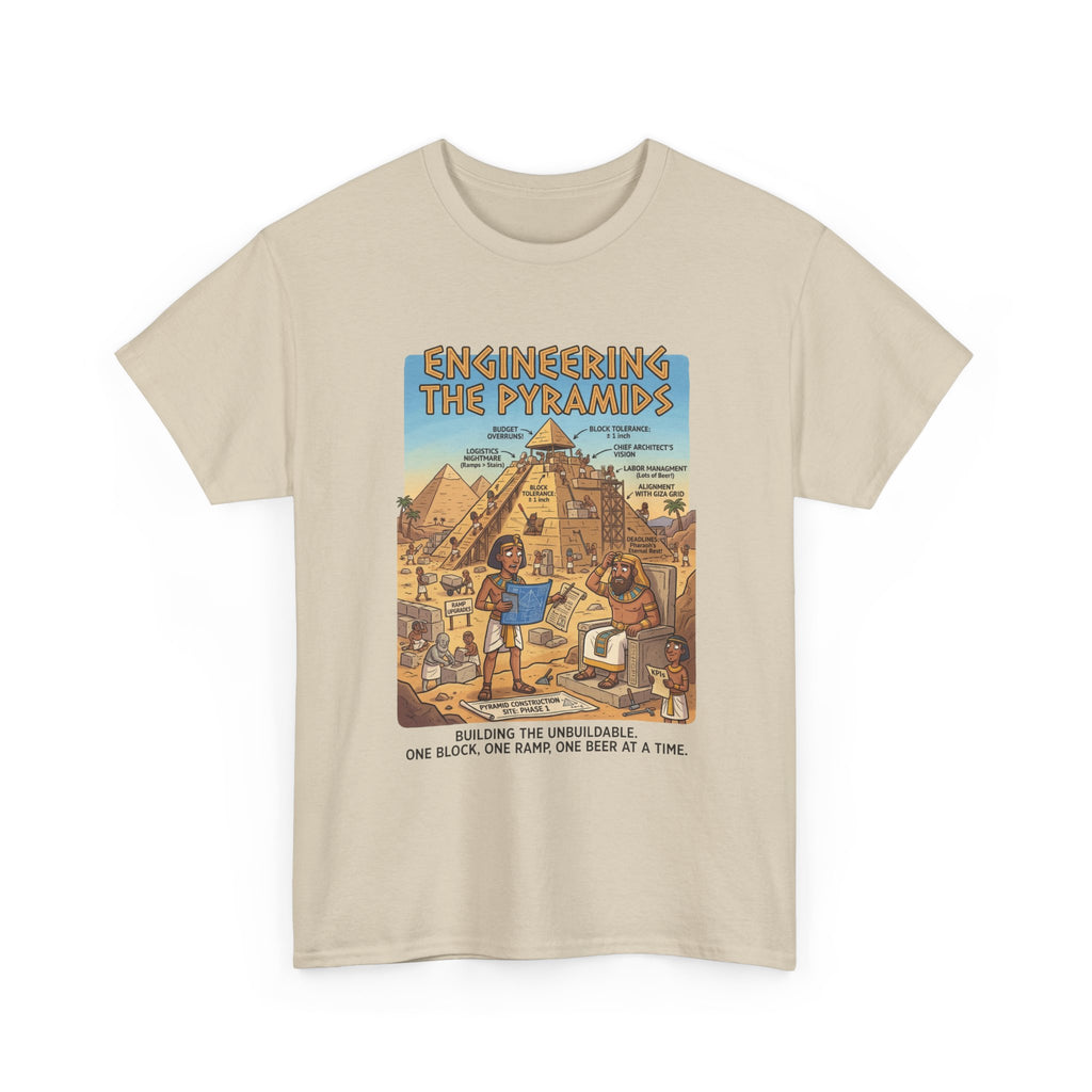 T-Shirt — "Engineering the Pyramids" Vintage Egypt Graphic Tee