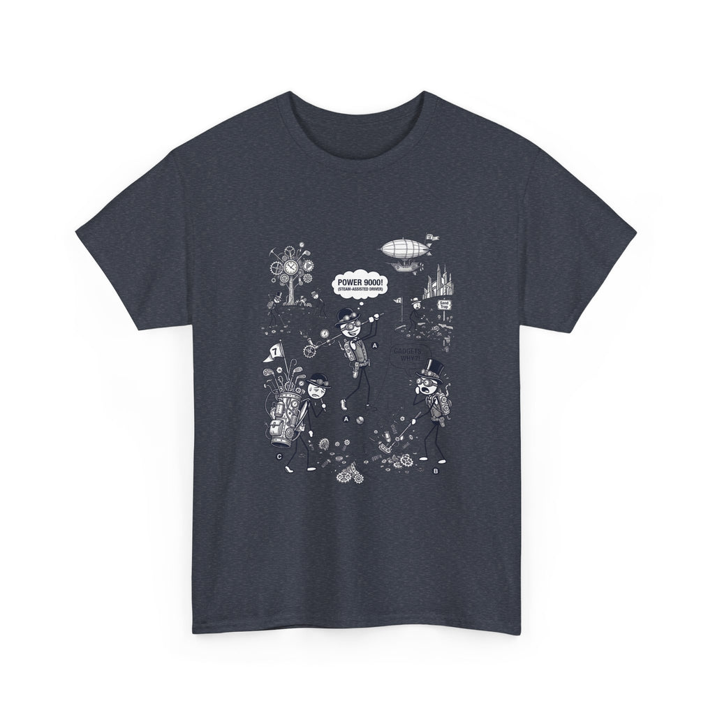 Steampunk Golf Graphic Tee —  "Good Vibes" Illustration