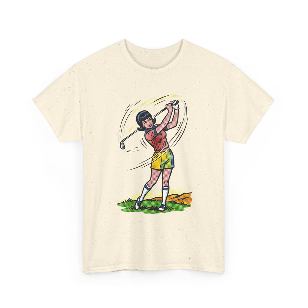 Golf Swing Graphic Tee — Vintage Golfer Illustration T-Shirt