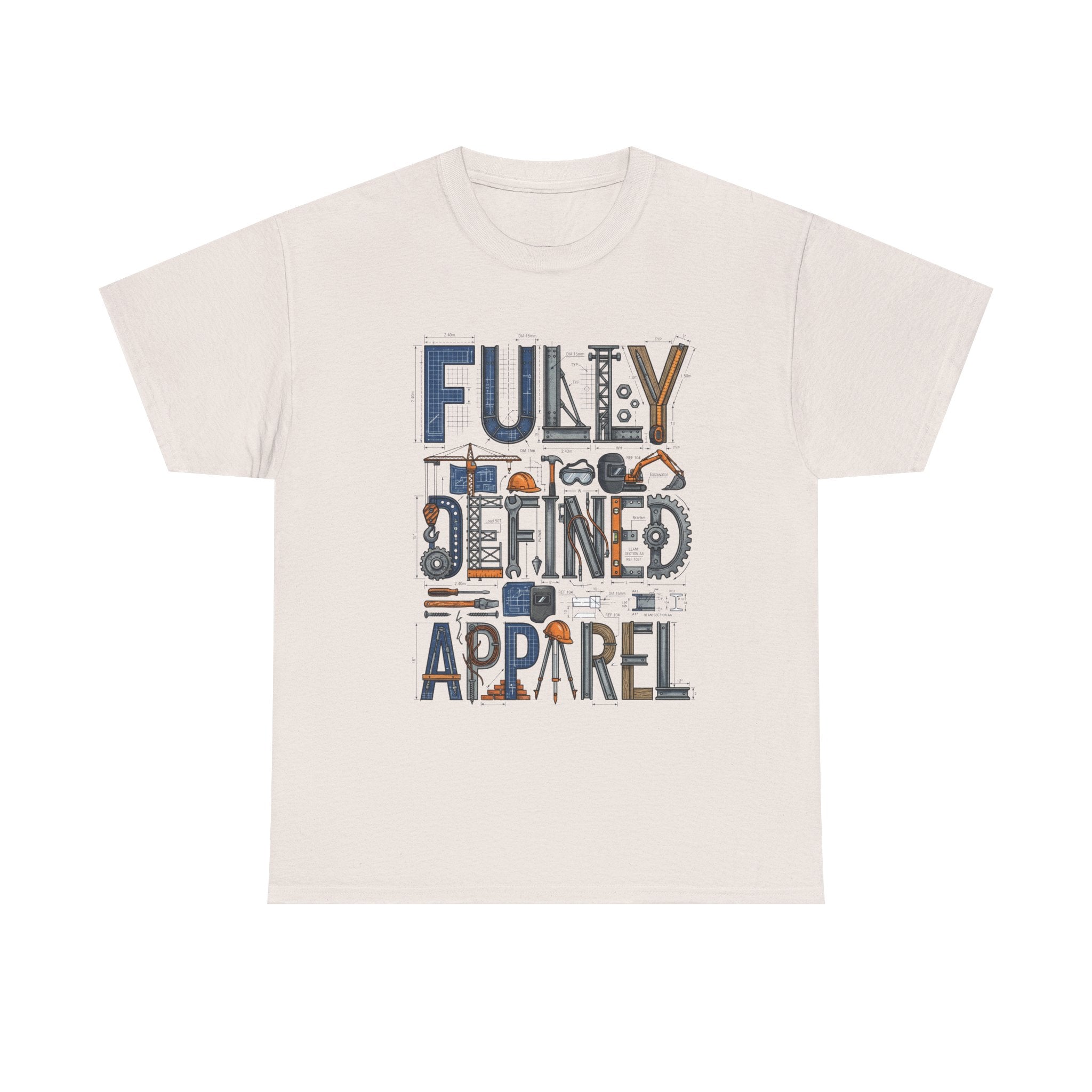 Fully Defined Apparel T-Shirt — Graphic Tee with Retro Tools Design