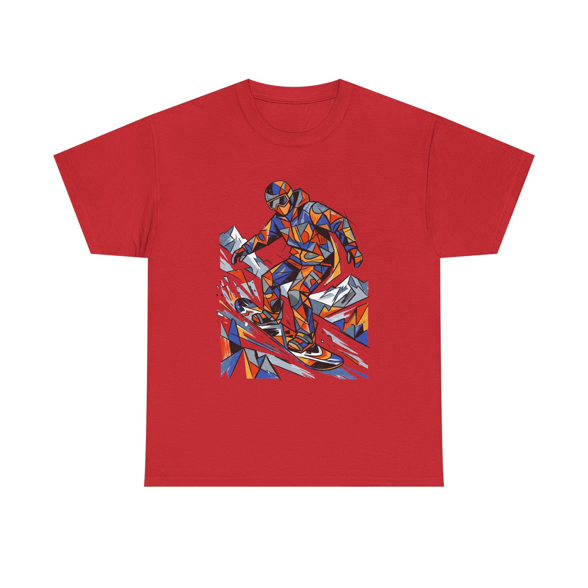 Snowboarder Geometric Art Tee