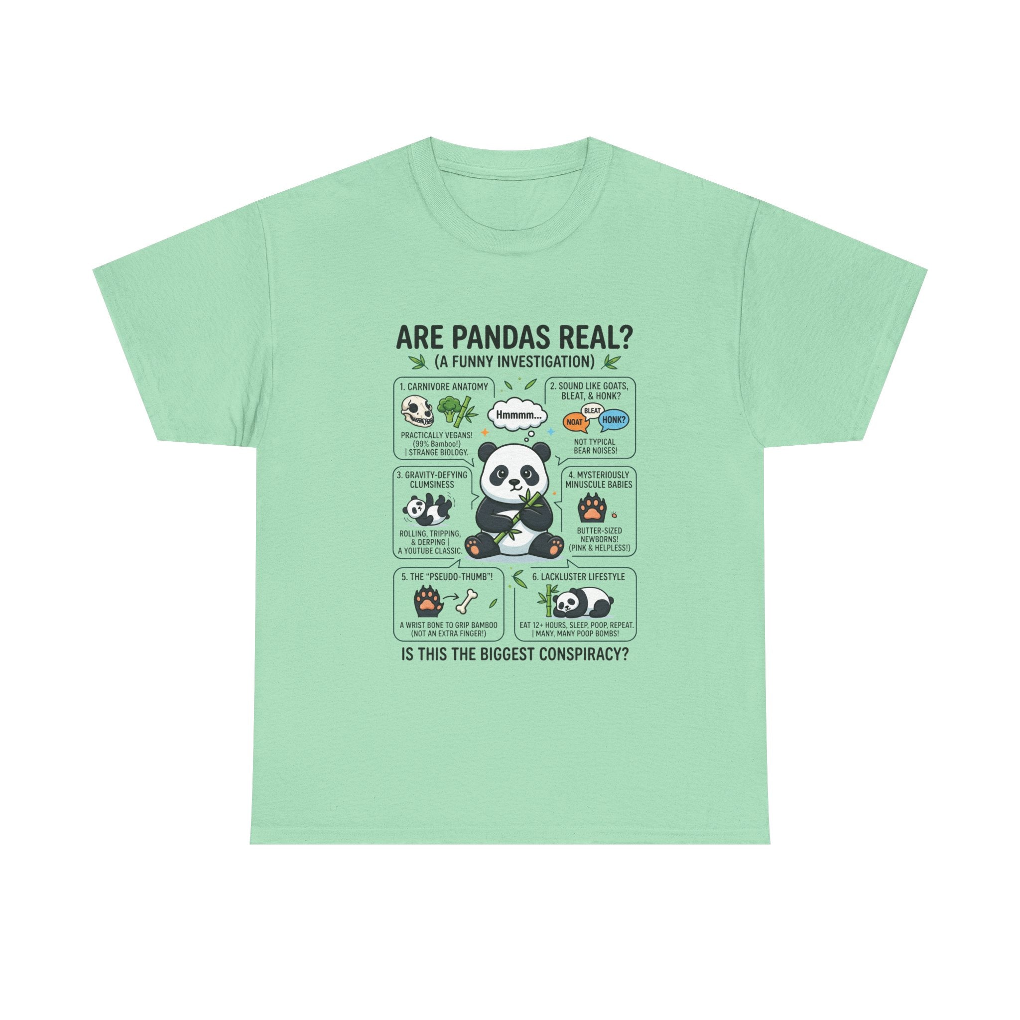 Are Pandas Real? Funny Panda Infographic T-Shirt