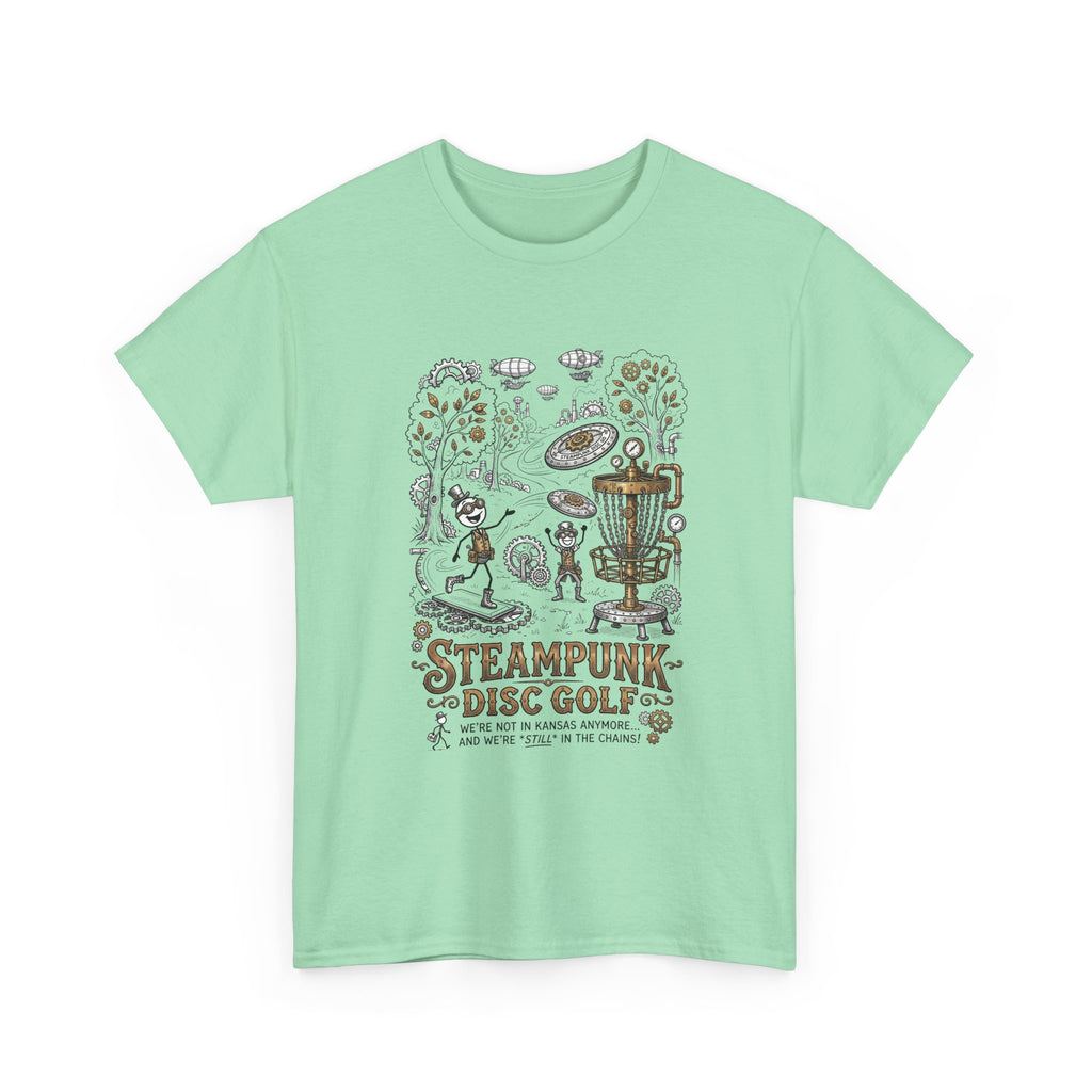Steampunk Disc Golf T-Shirt — Vintage Victorian Disc Golf Design