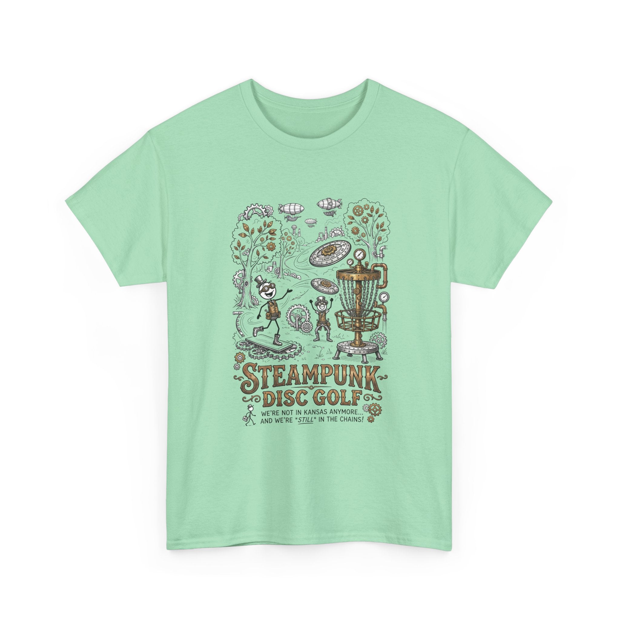 Steampunk Disc Golf T-Shirt — Vintage Victorian Disc Golf Design