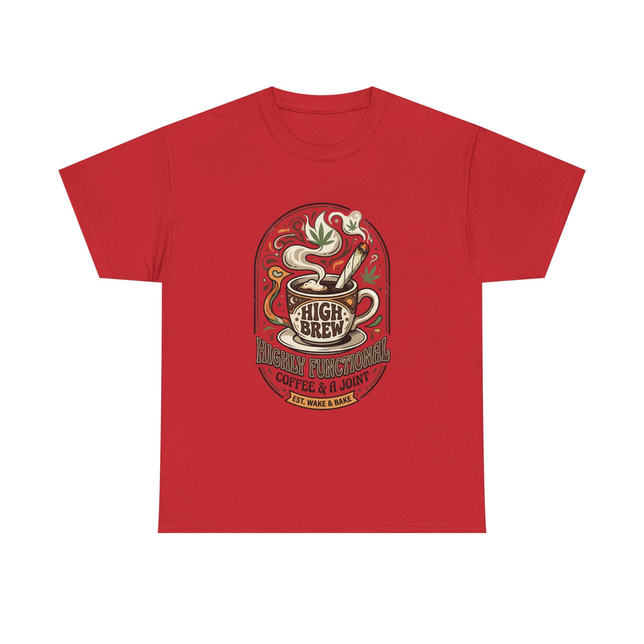 Coffee & Joint Tee — “High Brew” Graphic Coffee T‑Shirt