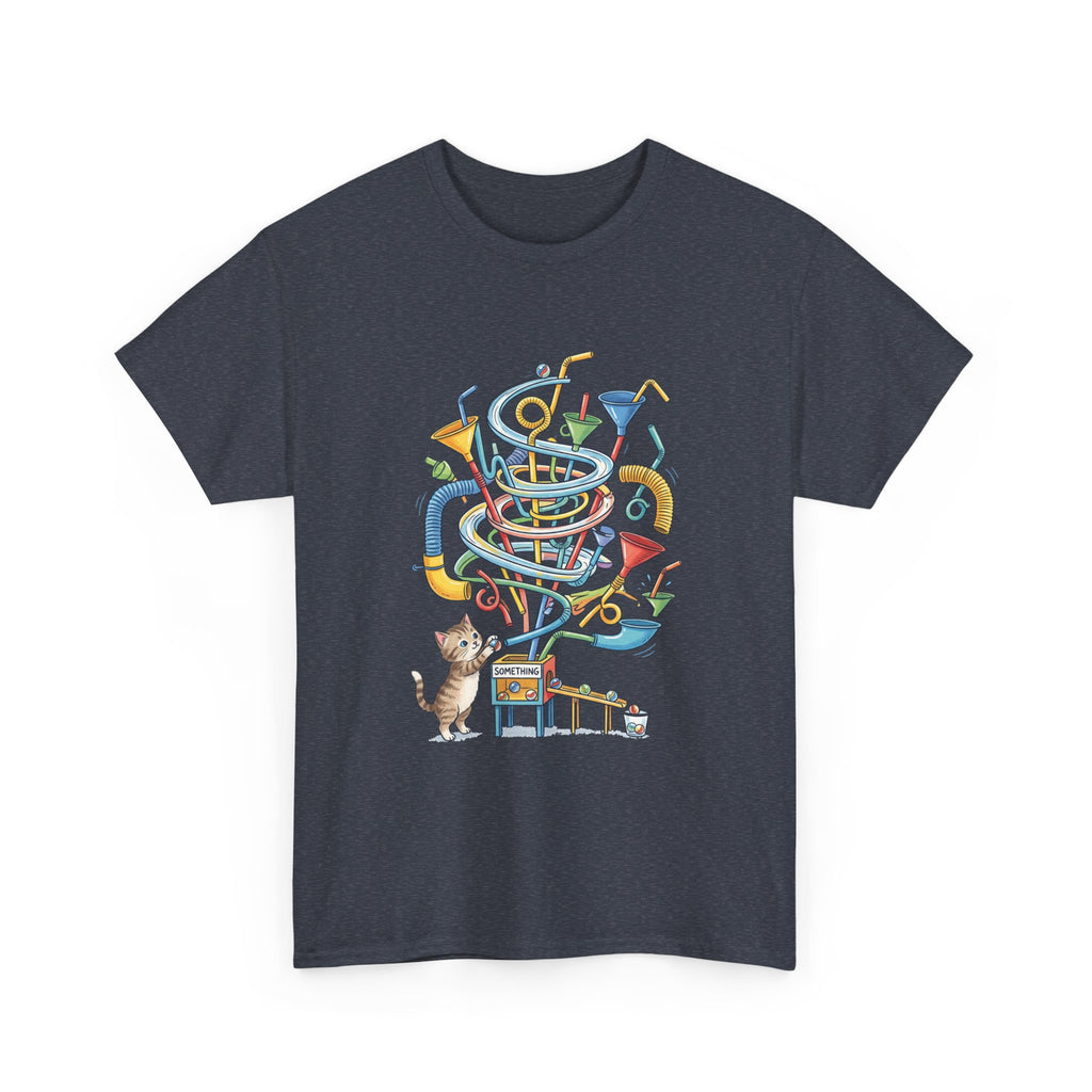 Music Cat T-Shirt — Whimsical Cat Playing Colorful Instruments Tee