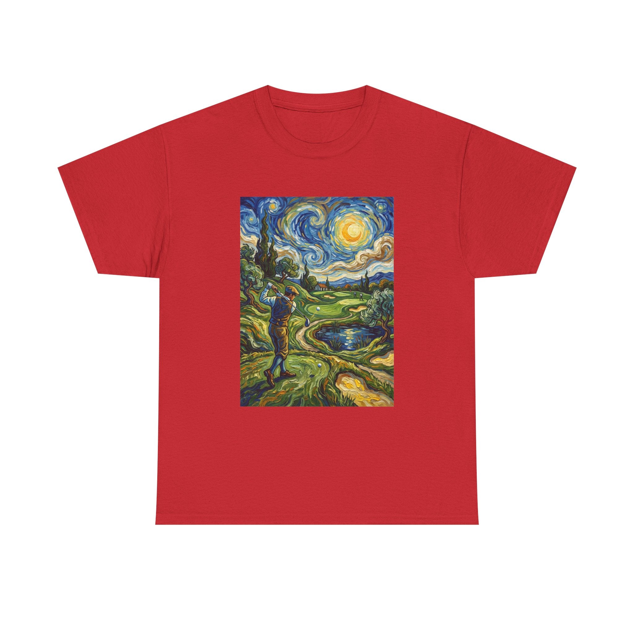 Golf Van Gogh Style T-Shirt — Starry Night Golf Artwork Tee