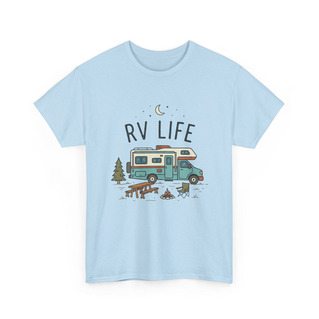 RV Life T‑Shirt — Retro Camper Tee for RV Travelers & Camping Enthusiasts
