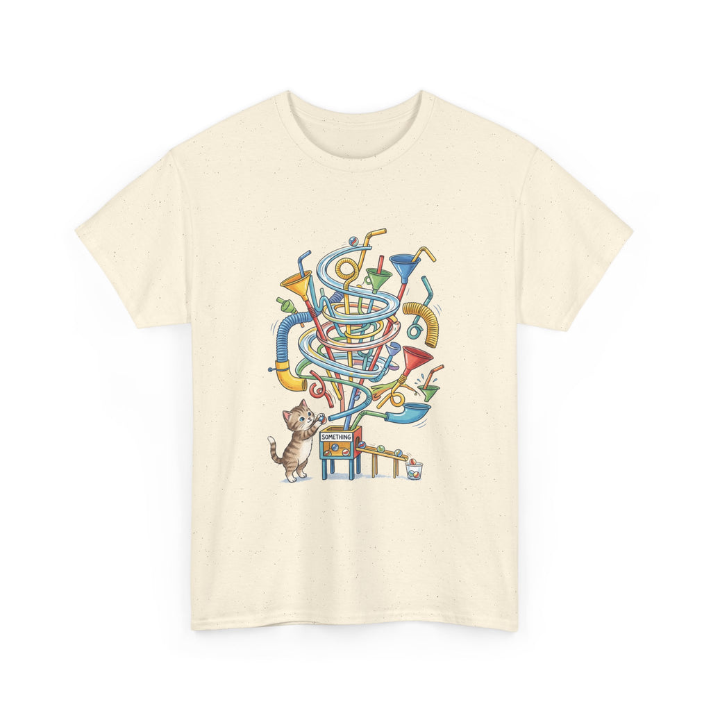 Music Cat T-Shirt — Whimsical Cat Playing Colorful Instruments Tee