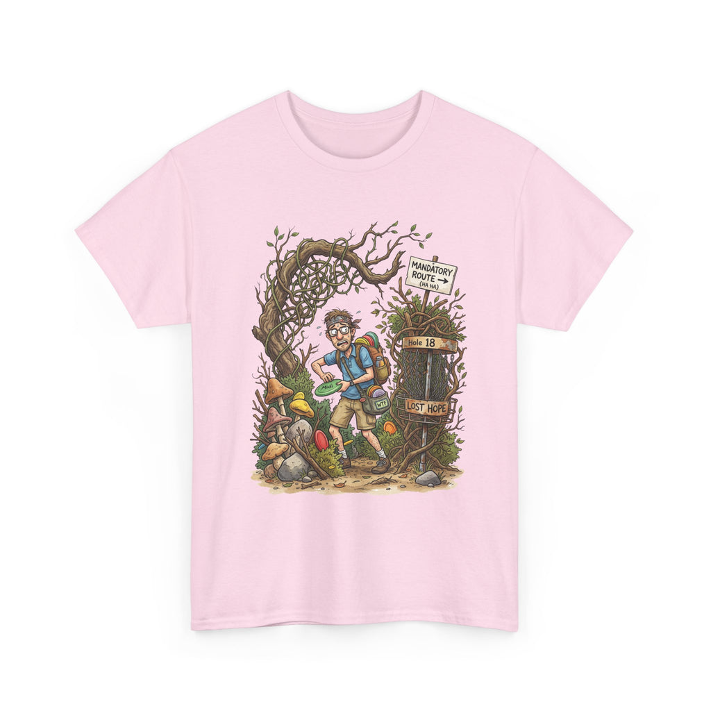 Disc Golf Graphic Tee — "Lost But Loving It" Outdoor Adventure T-Shirt