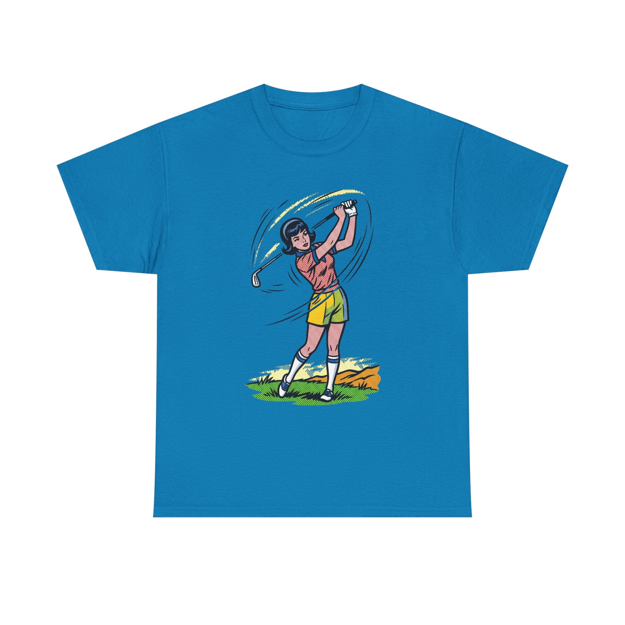 Golf Swing Graphic Tee — Vintage Golfer Illustration T-Shirt