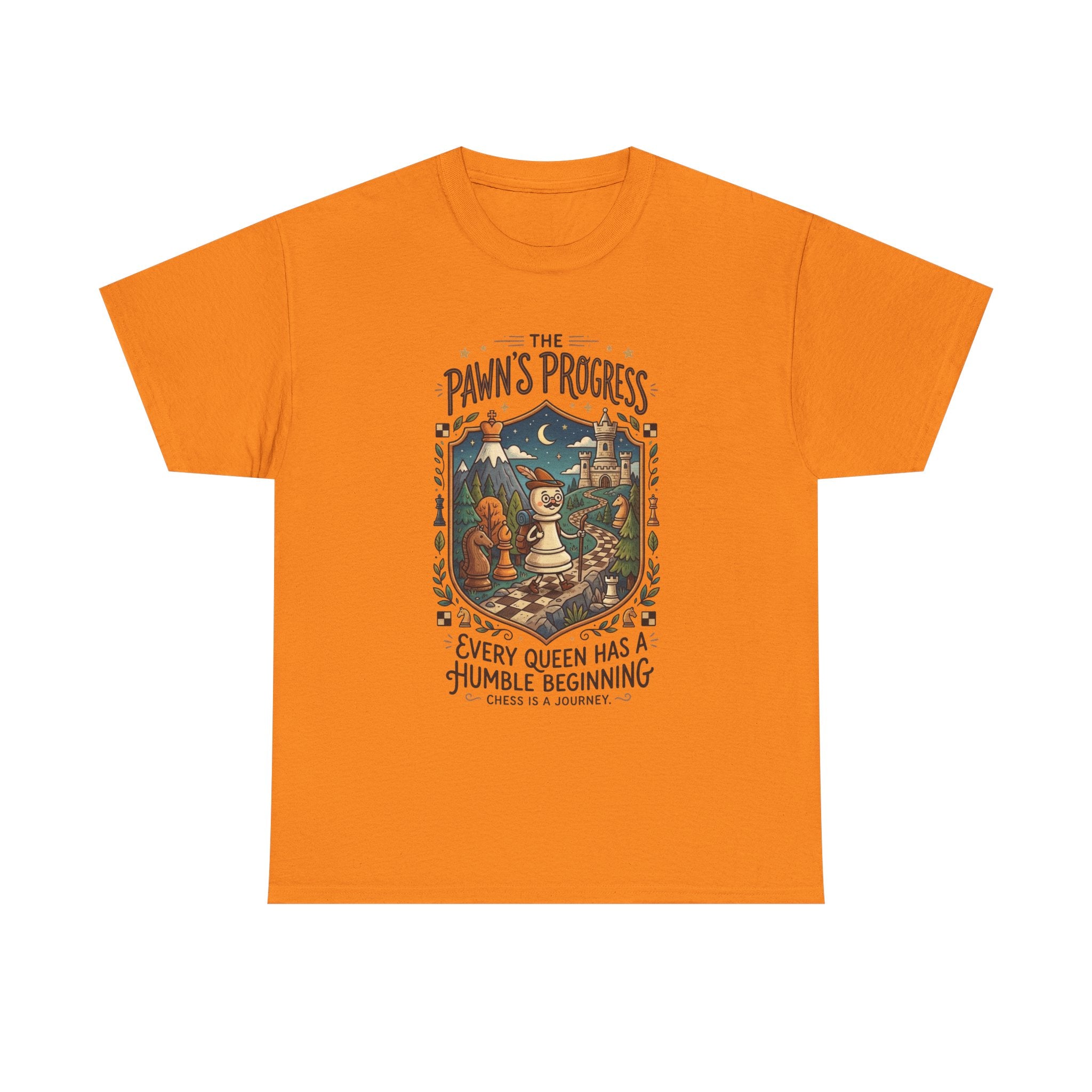 Chess 'The Pawn's Progress' T-Shirt — "Every Queen Has a Humble Beginning" Vintage Style Tee