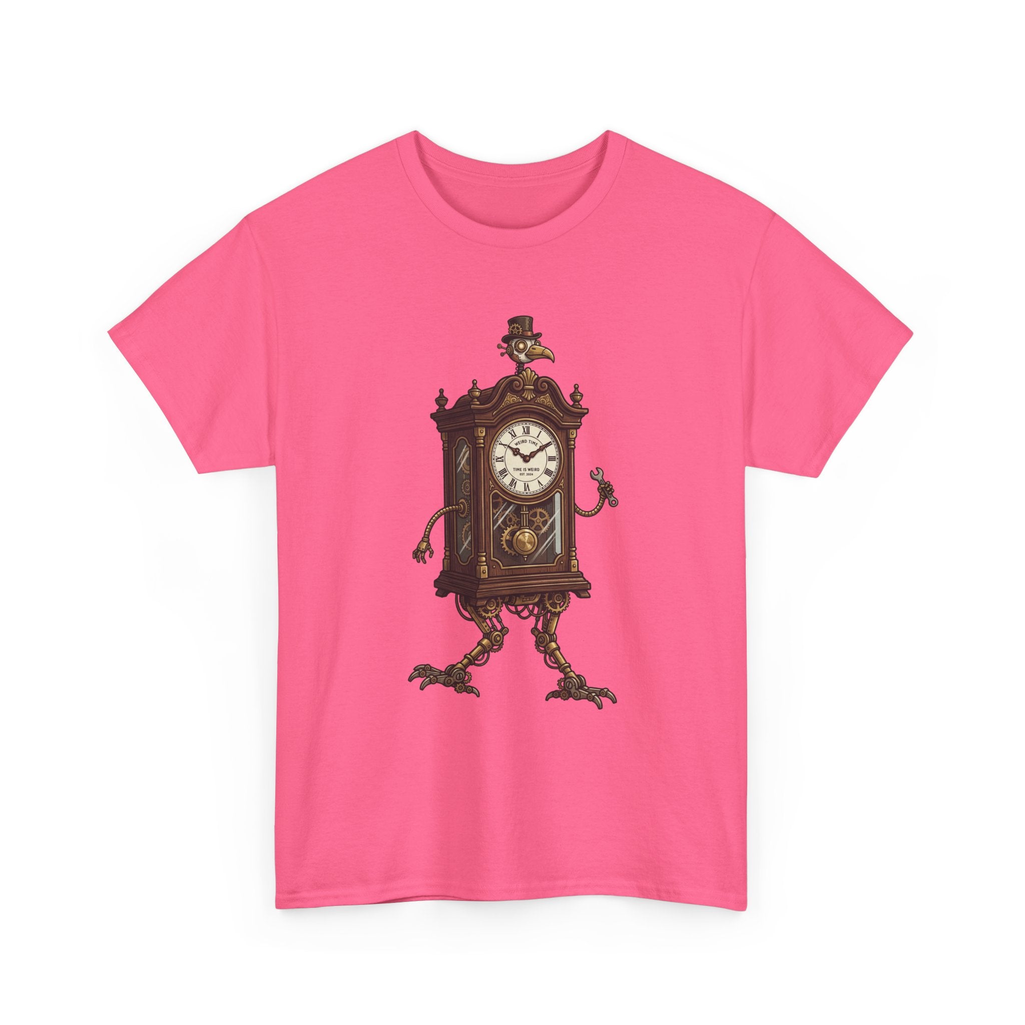 Clockwork Grandfather Tee — Vintage Walking Clock Graphic T-Shirt