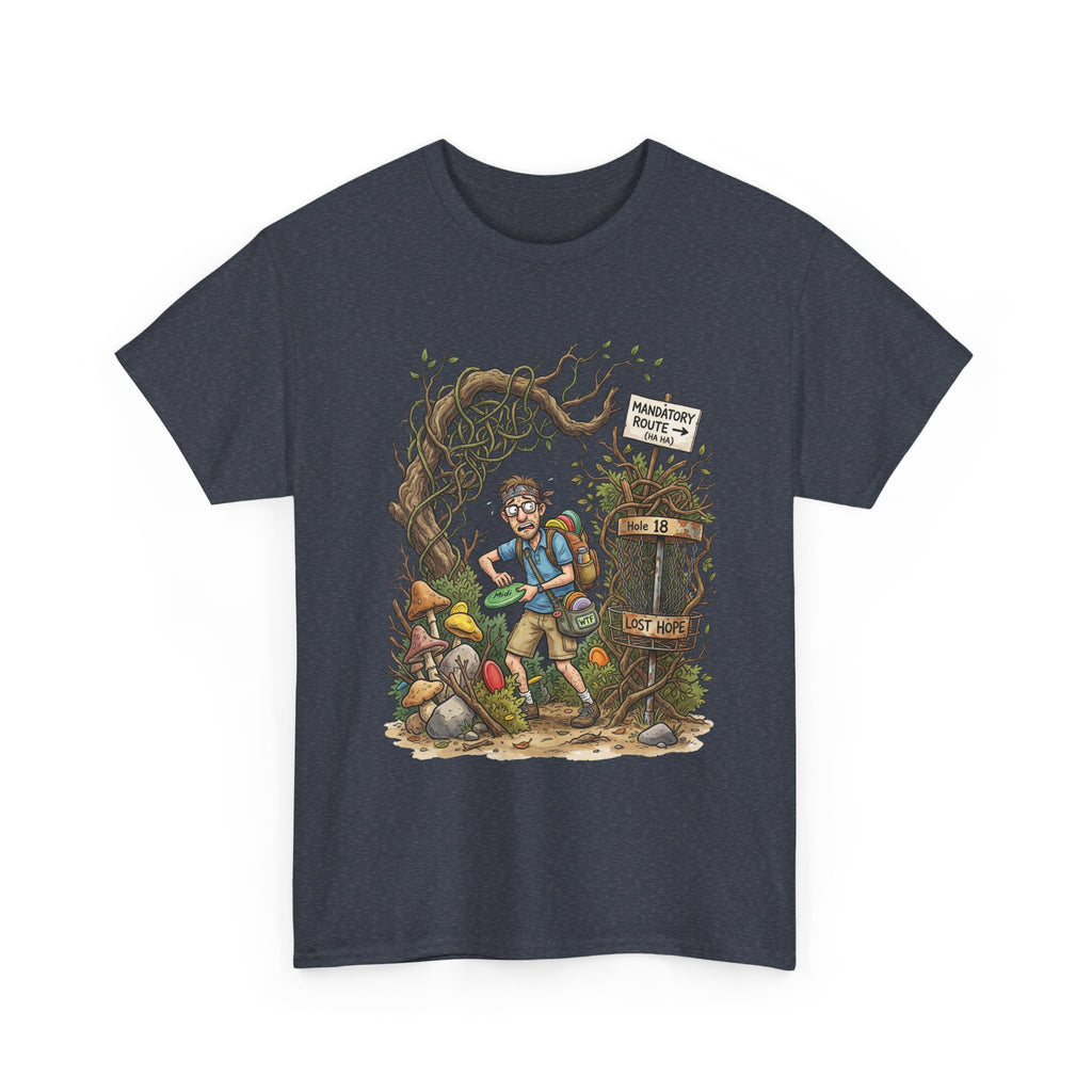 Disc Golf Graphic Tee — "Lost But Loving It" Outdoor Adventure T-Shirt