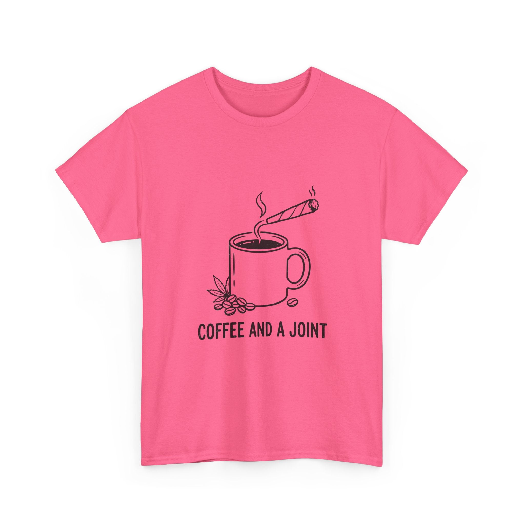 Coffee and a Joint Tee — Cannabis Coffee Minimalist T‑Shirt