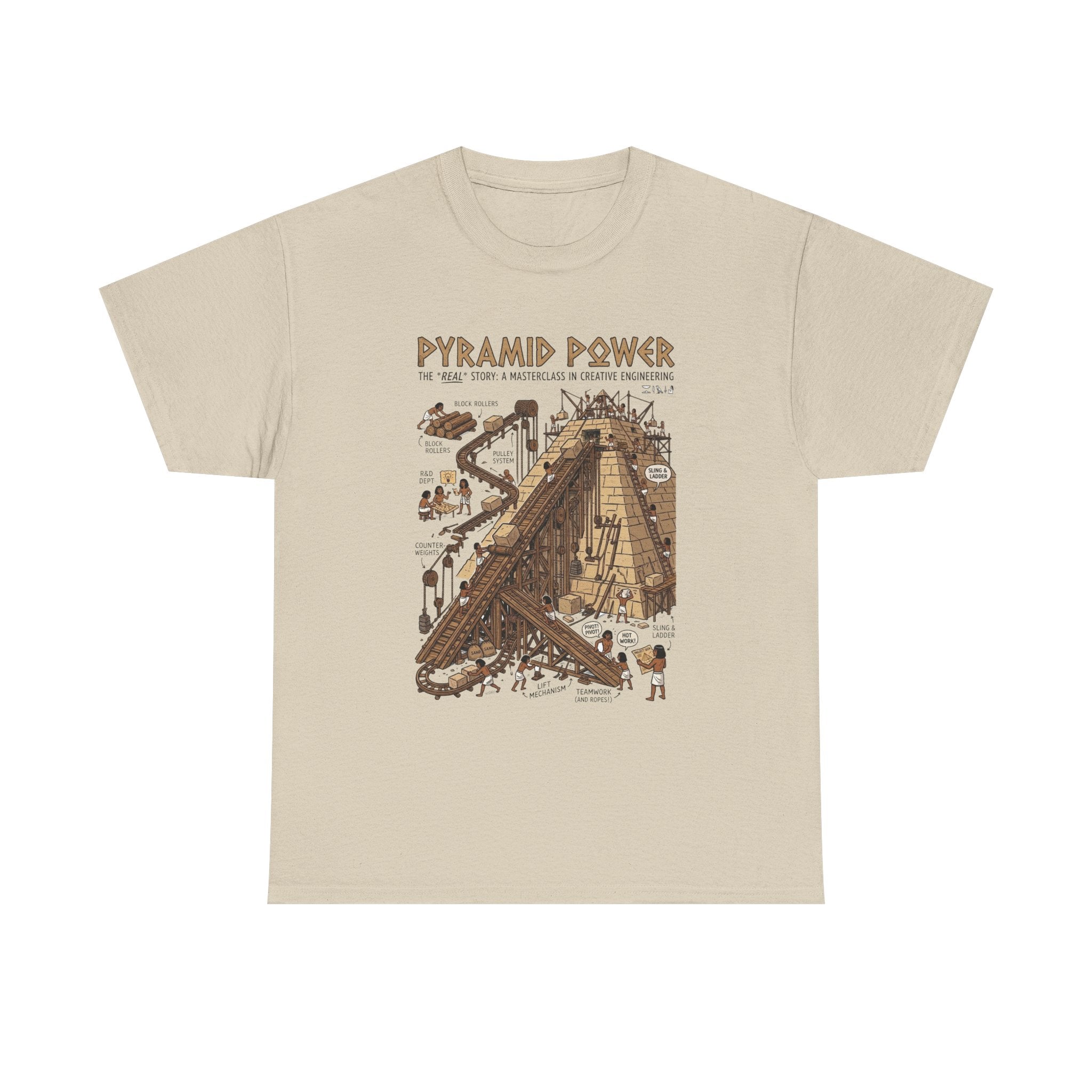 Pyramid Power Tee — Vintage Egyptian Pyramid Diagram Graphic T‑Shirt