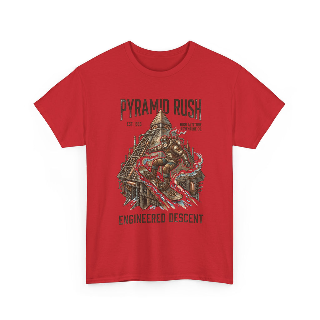 Steampunk Snowboard Pyramid Adventure T-Shirt — Fantasy Explorer Graphic Tee