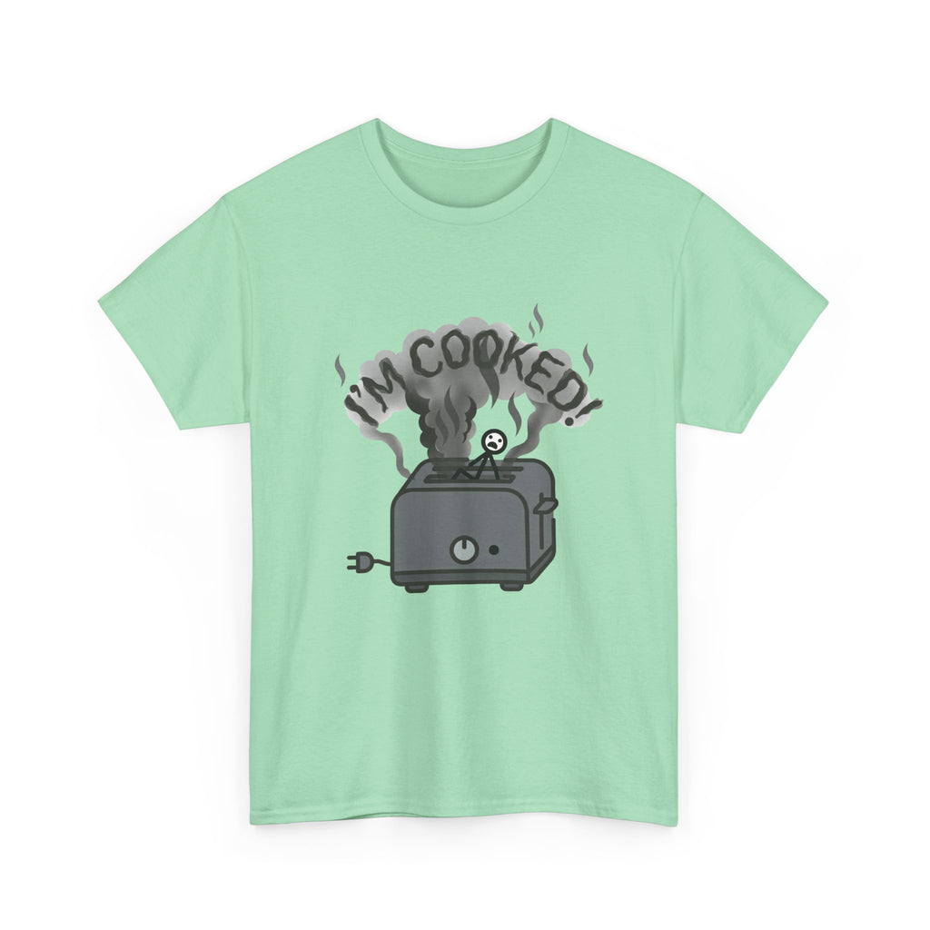 I'm Cooked Toaster T‑Shirt — Funny Kitchen Appliance Graphic Tee