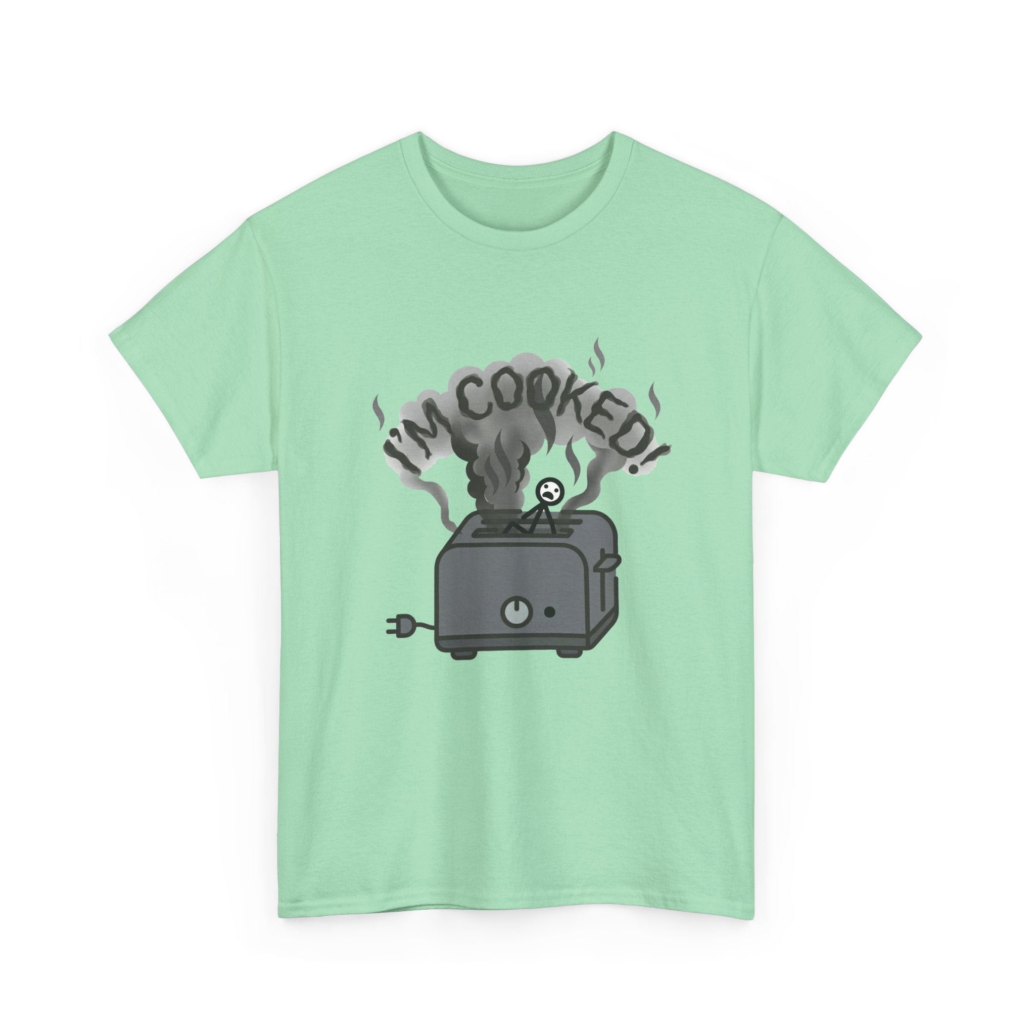 I'm Cooked Toaster T‑Shirt — Funny Kitchen Appliance Graphic Tee