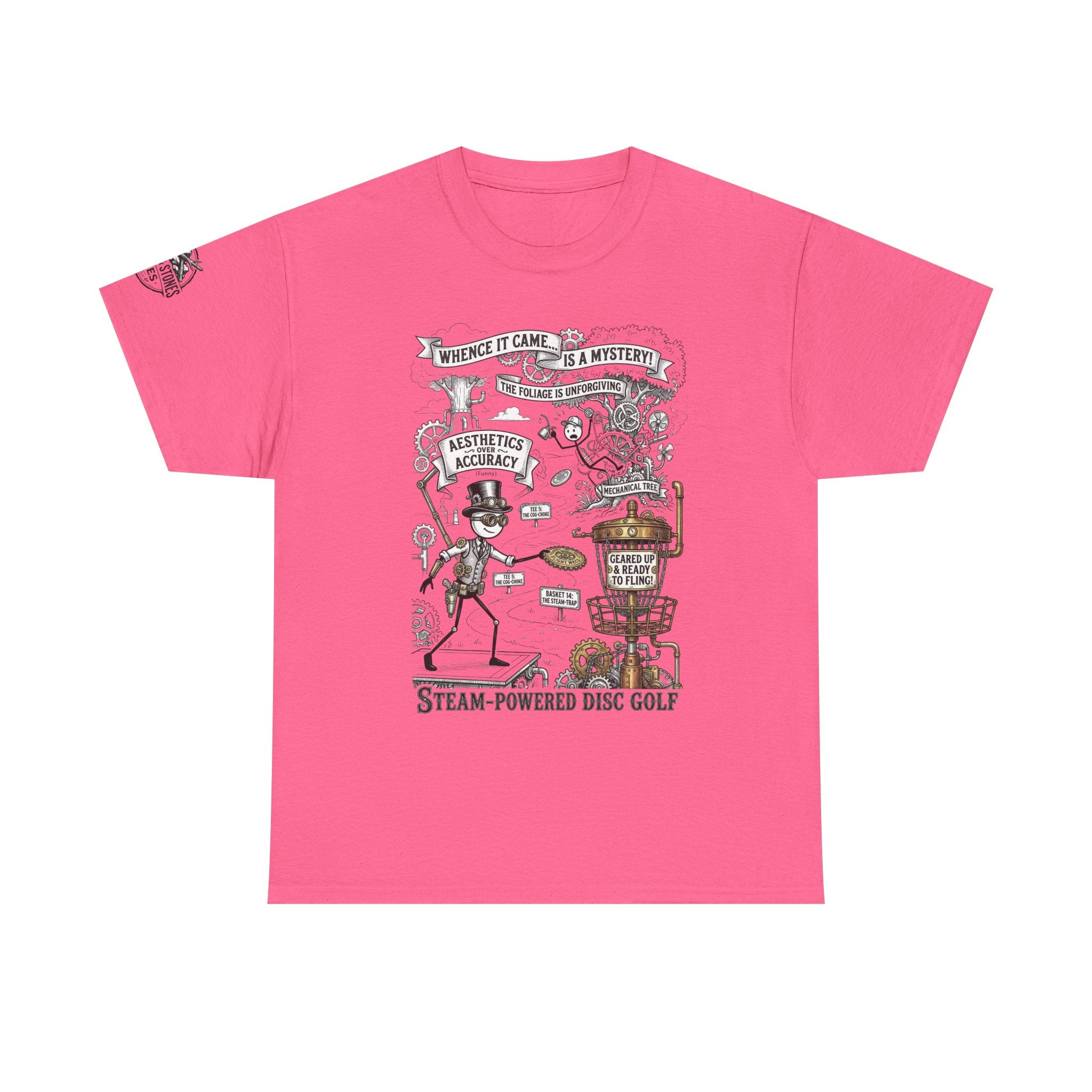 Steam-Powered Disc Golf T-Shirt | Steampunk Disc Golf Design