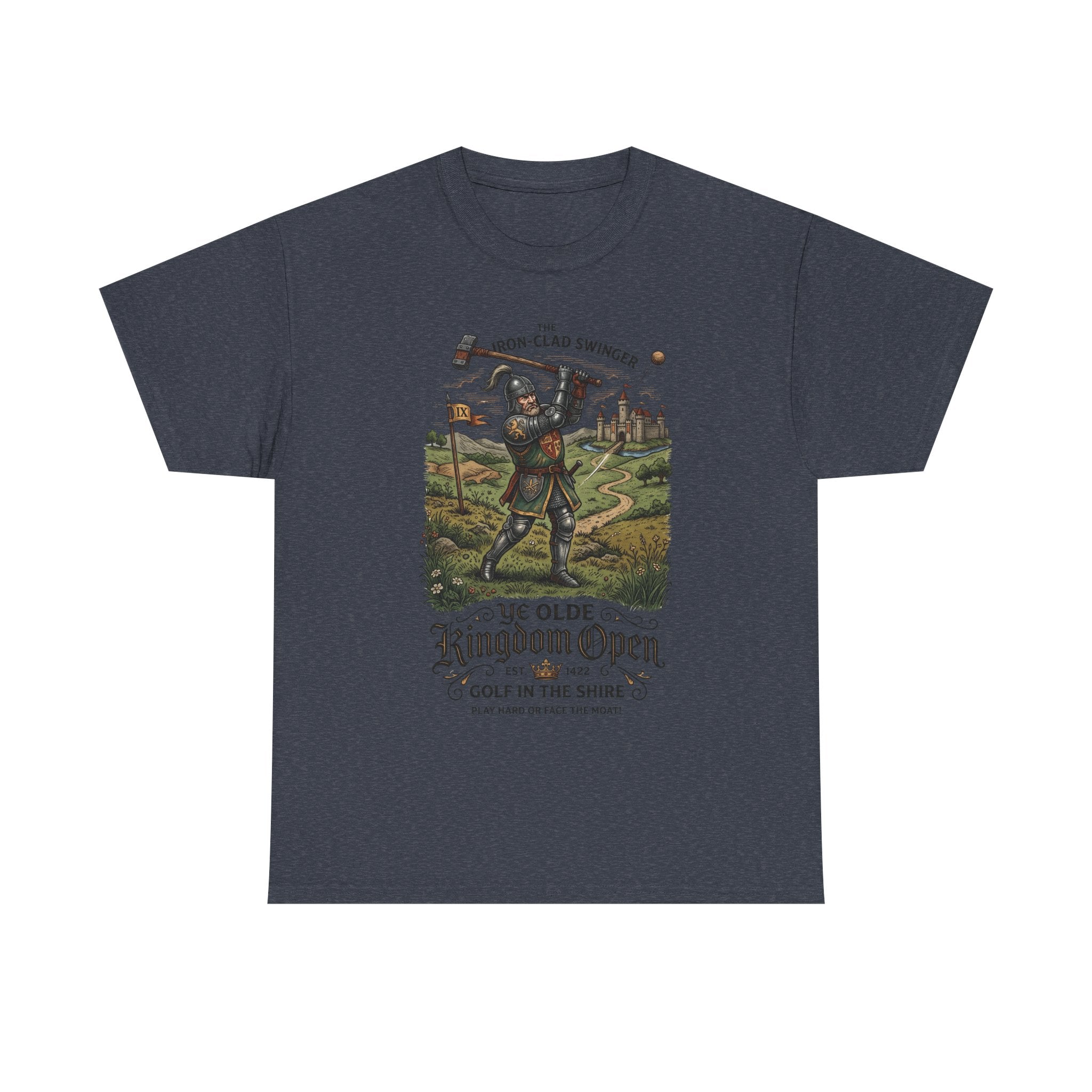 Golf T-Shirt — 'Ye Olde Kingdom Open' Vintage Medieval Golf Graphic Tee