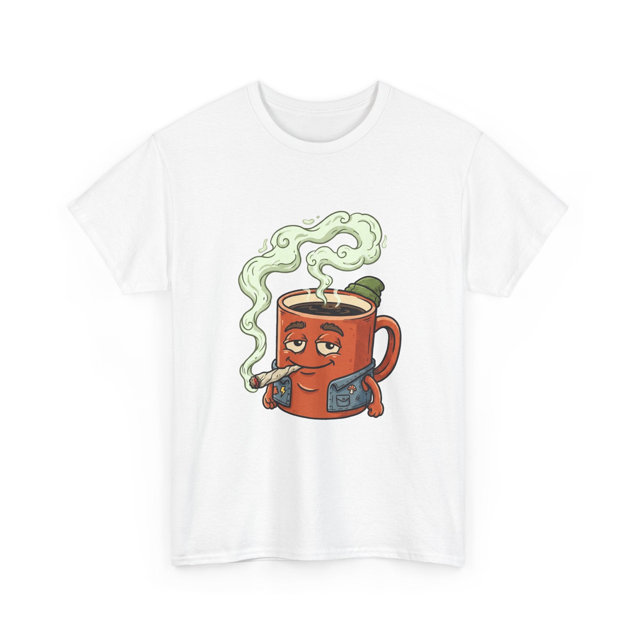 Coffee and a Joint Tee — Funny Smoking Coffee Graphic T-Shirt