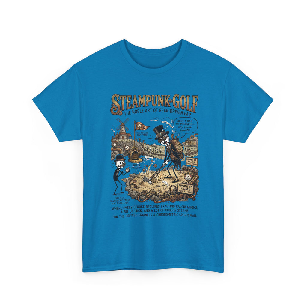 Steampunk Golf T-Shirt — Vintage Mechanical Golfers Graphic Tee