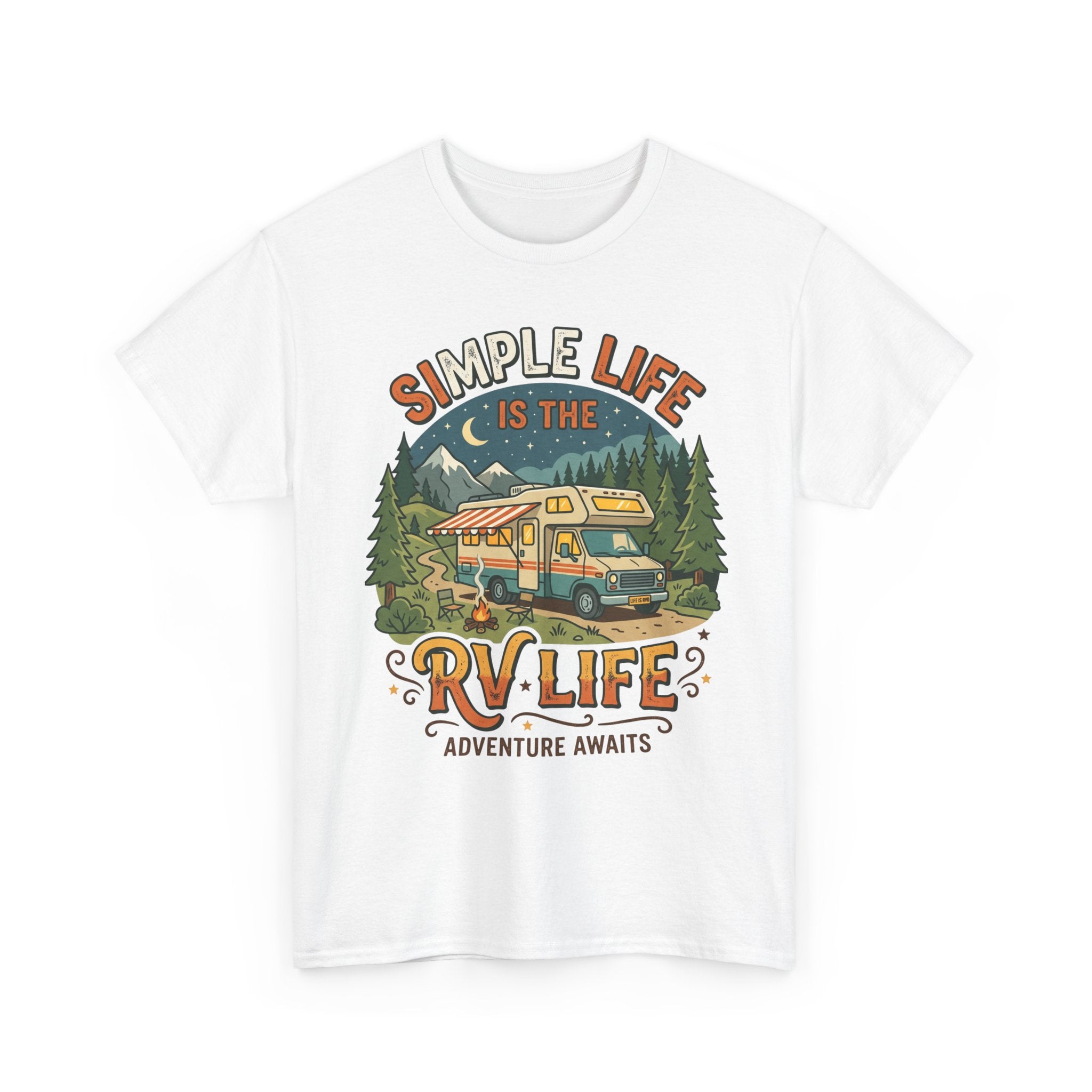 RV Life T‑Shirt — "Simple Life is the RV Life: Adventure Awaits" Camping Graphic Tee