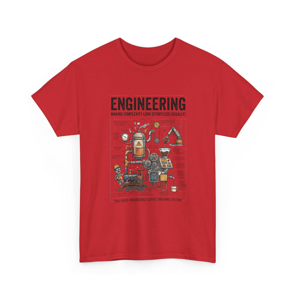 Engineering Diagram T‑Shirt — Funny STEM Illustration Tee for Engineers & Students