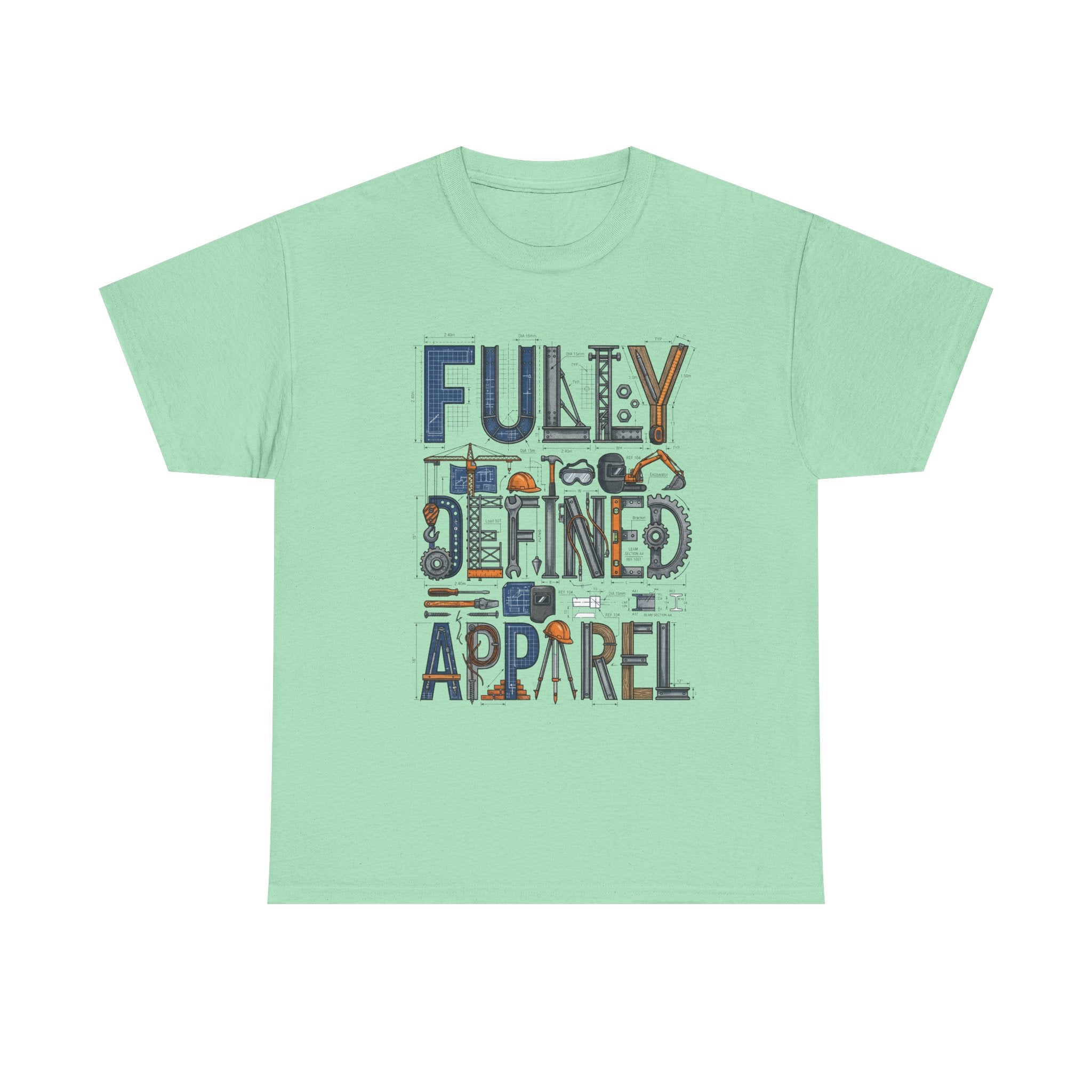 Fully Defined Apparel T-Shirt — Graphic Tee with Retro Tools Design