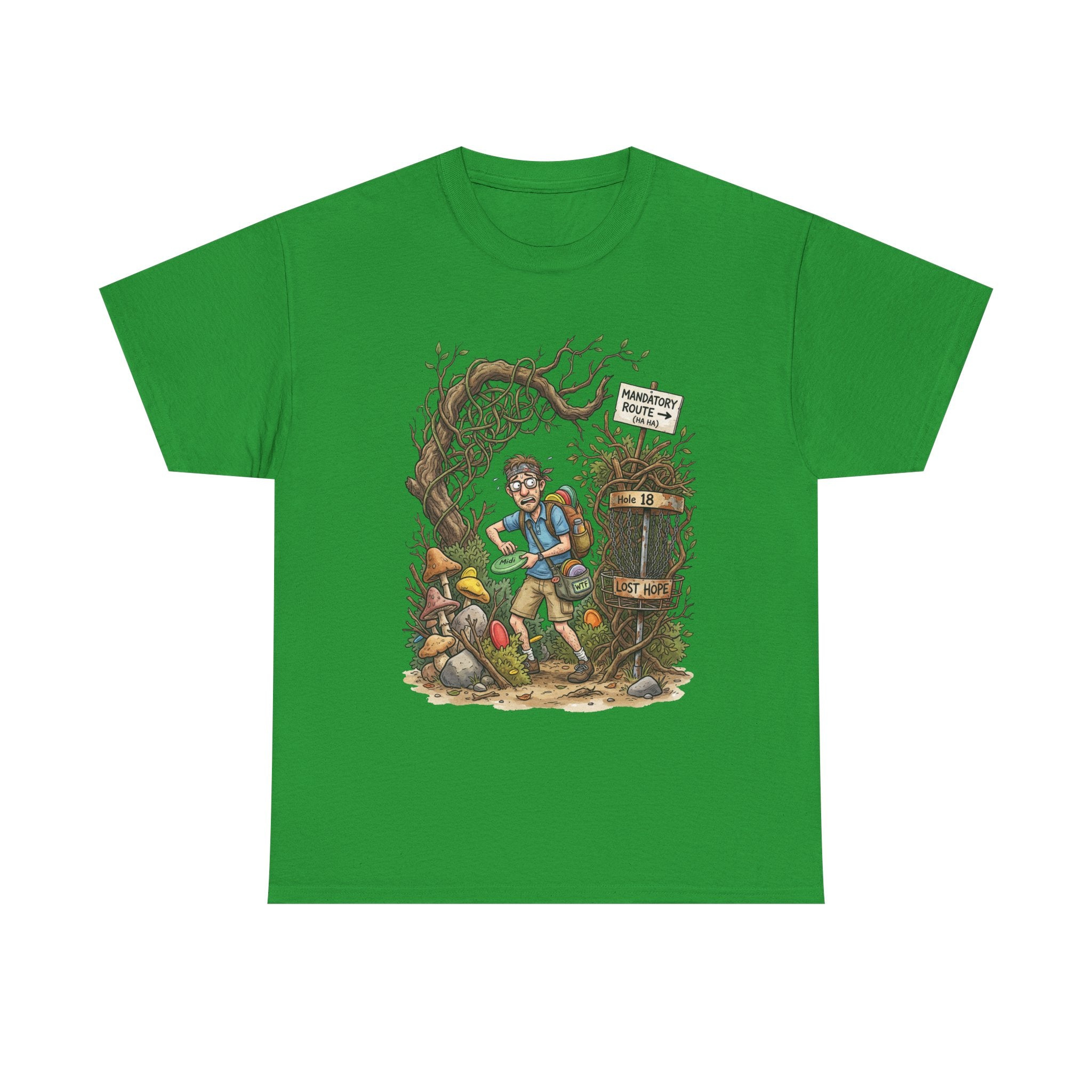 Disc Golf Graphic Tee — "Lost But Loving It" Outdoor Adventure T-Shirt