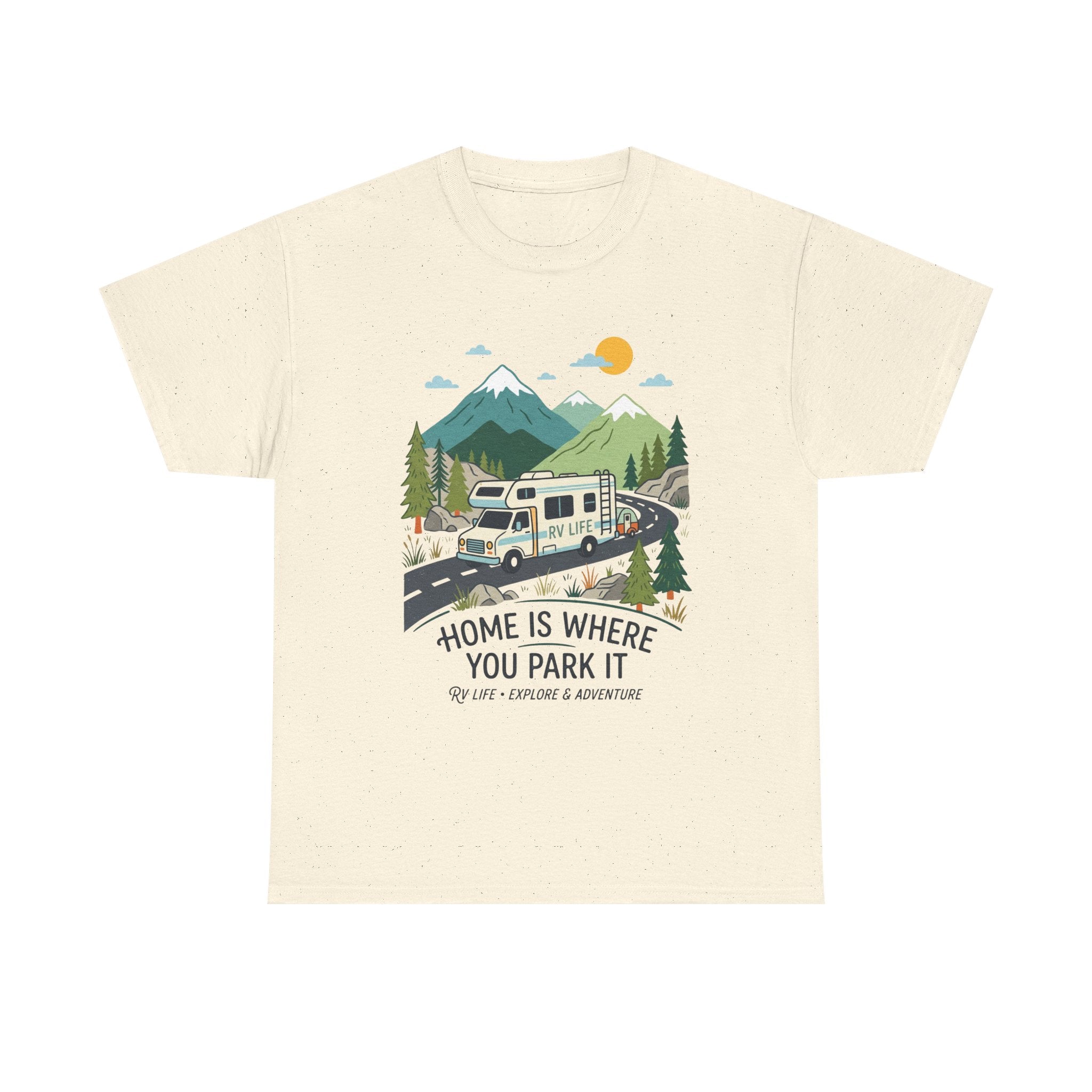 RV Camping T‑Shirt — "Home Is Where You Park It" Mountain Camper Tee
