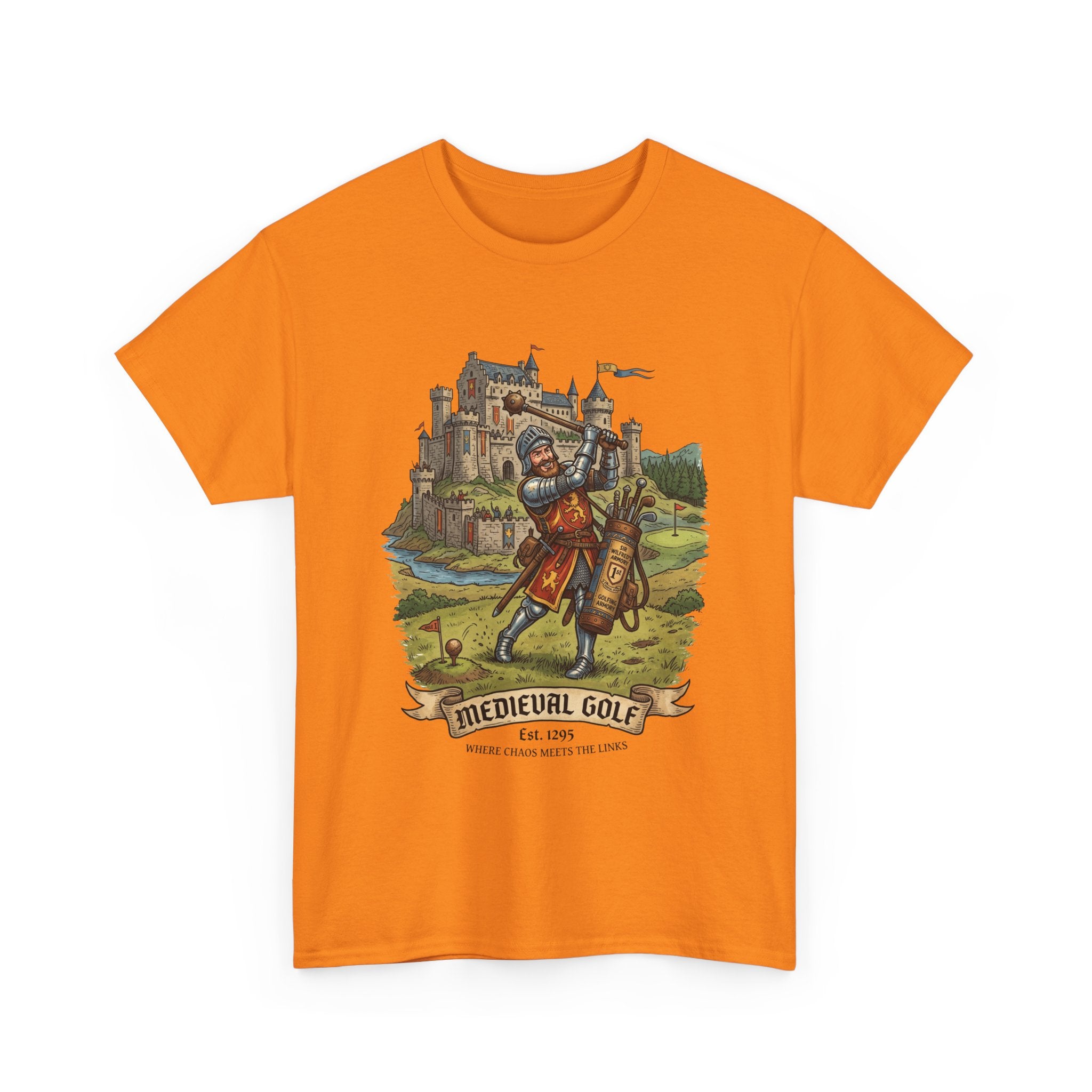 Medieval Golf T-Shirt – Vintage Knight Golfing Castle Graphic Tee