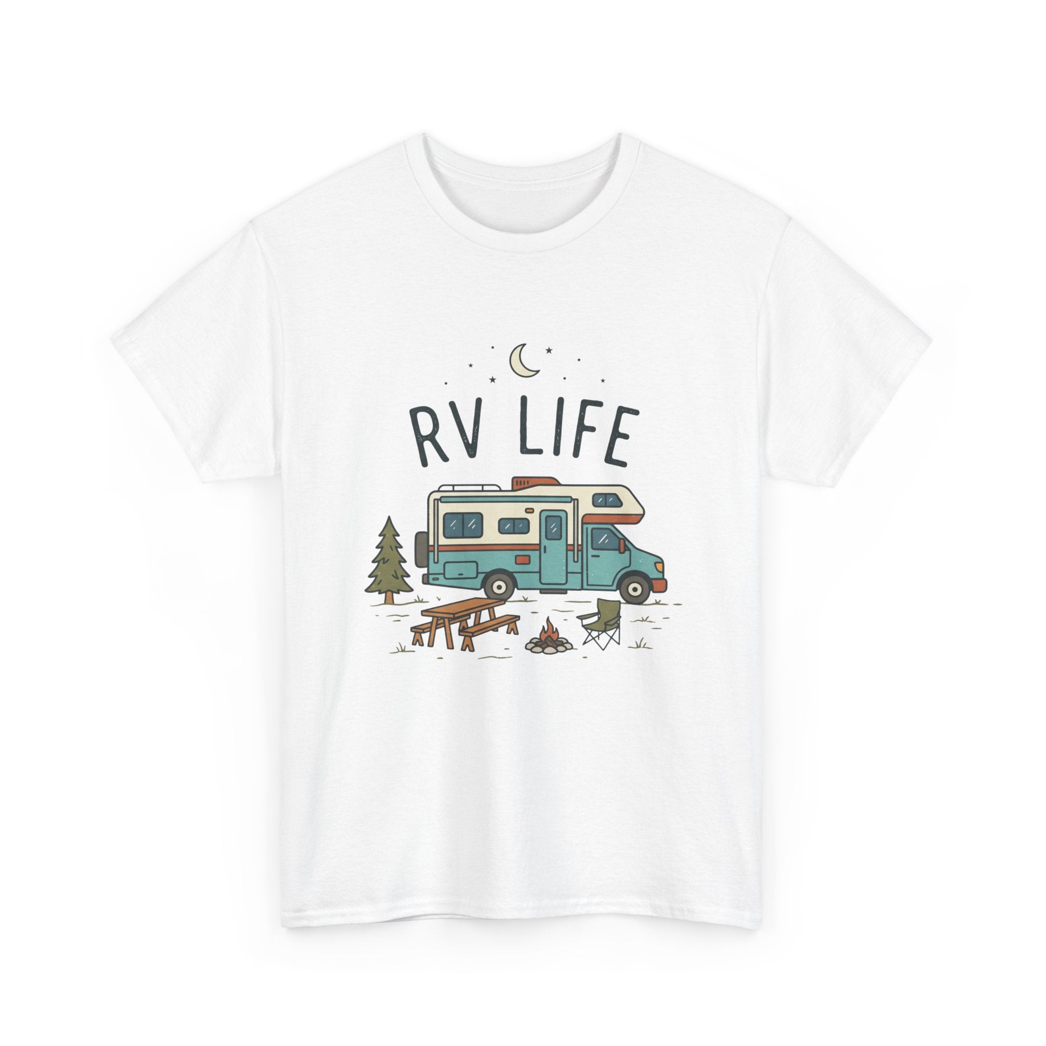 RV Life T‑Shirt — Retro Camper Tee for RV Travelers & Camping Enthusiasts