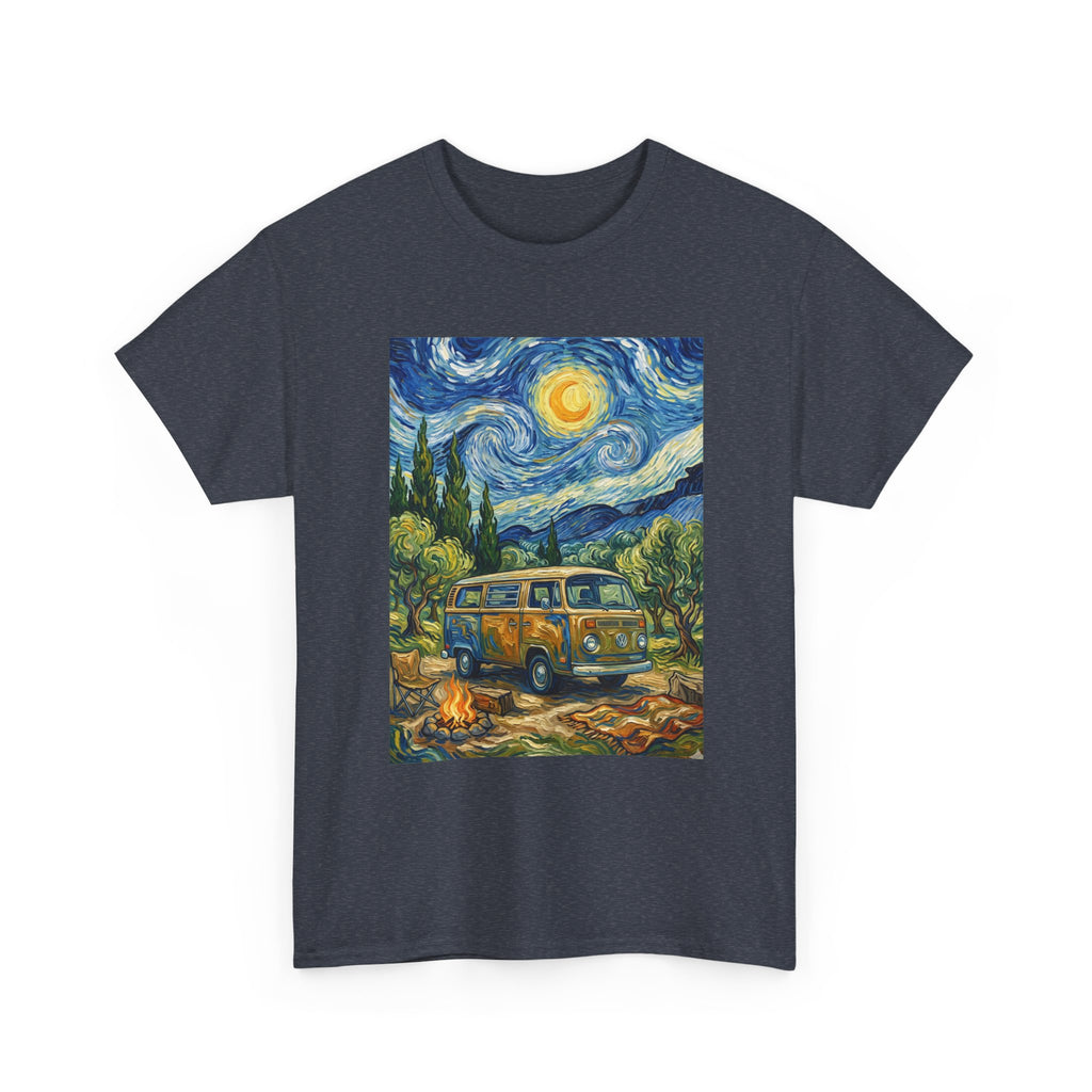 Van Gogh Night Van T-Shirt — Vintage Camper Starry Sky Tee