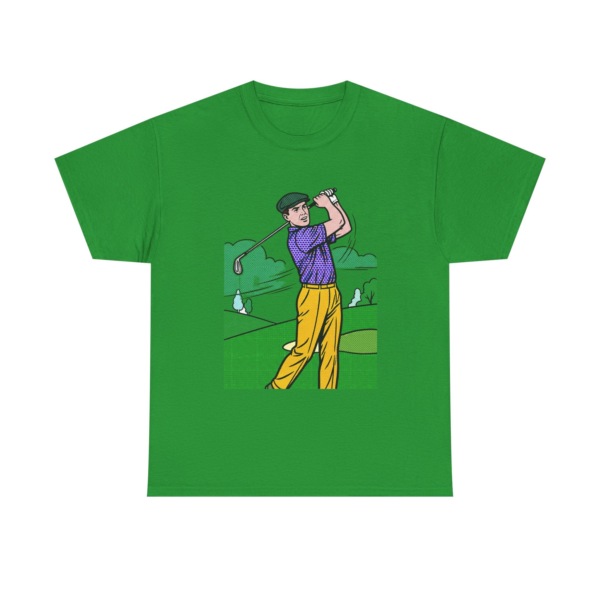 Golf Golfer Illustration T‑Shirt — Vintage Swing Graphic Tee for Golf Lovers