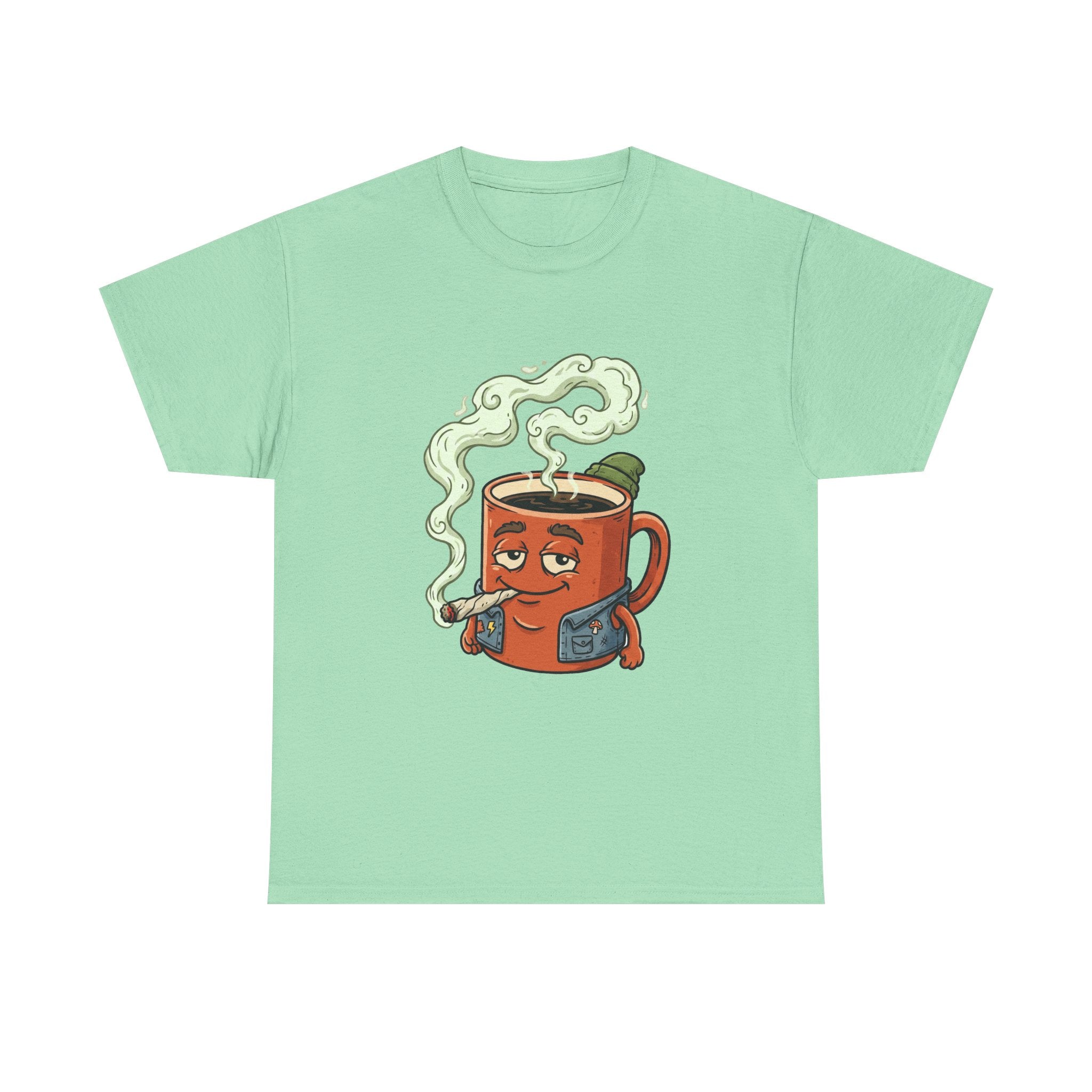 Coffee and a Joint Tee — Funny Smoking Coffee Graphic T-Shirt