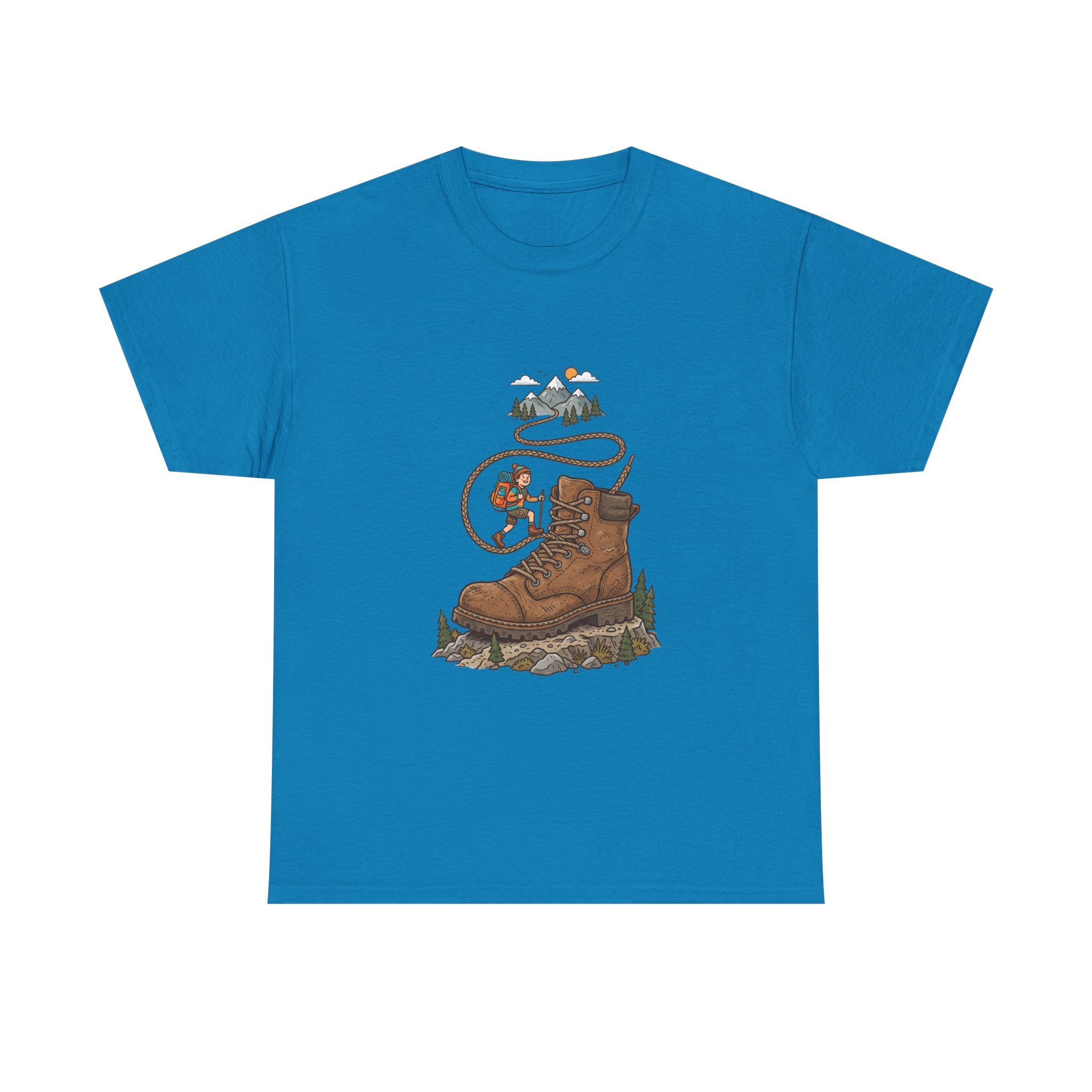 Hiking Boot Adventure Graphic Tee — Outdoor Trail Camper Shirt