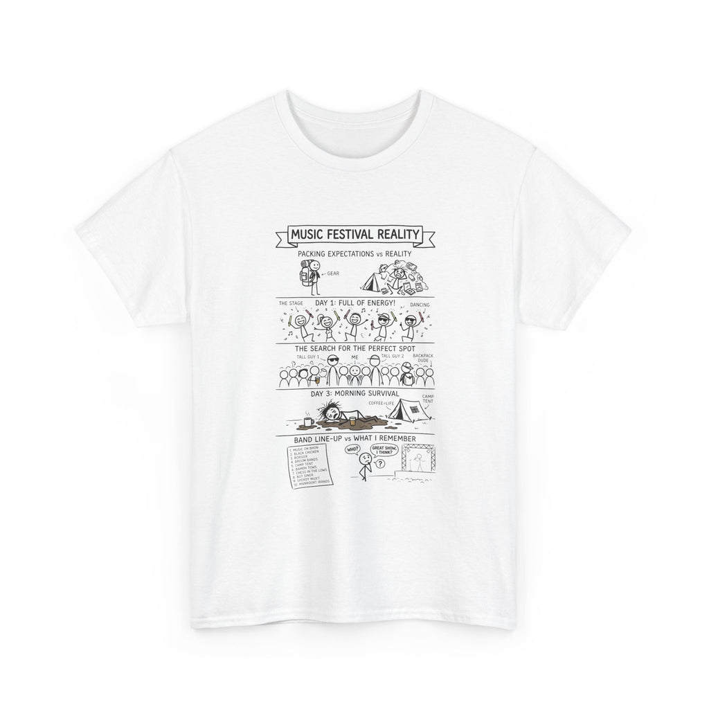 Music Festival Reality Tee – Funny Concert Comic Graphic T-Shirt
