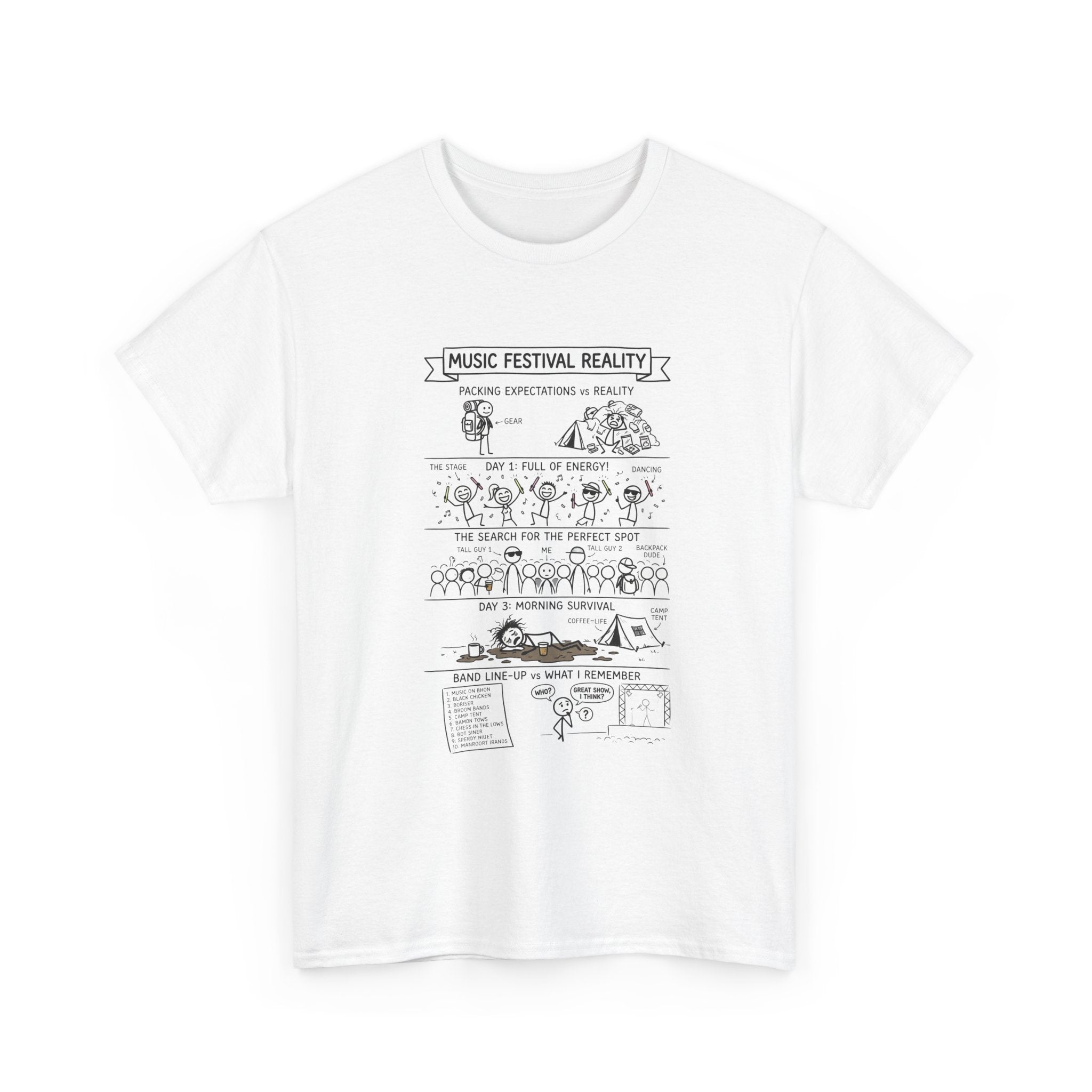 Music Festival Reality Tee – Funny Concert Comic Graphic T-Shirt