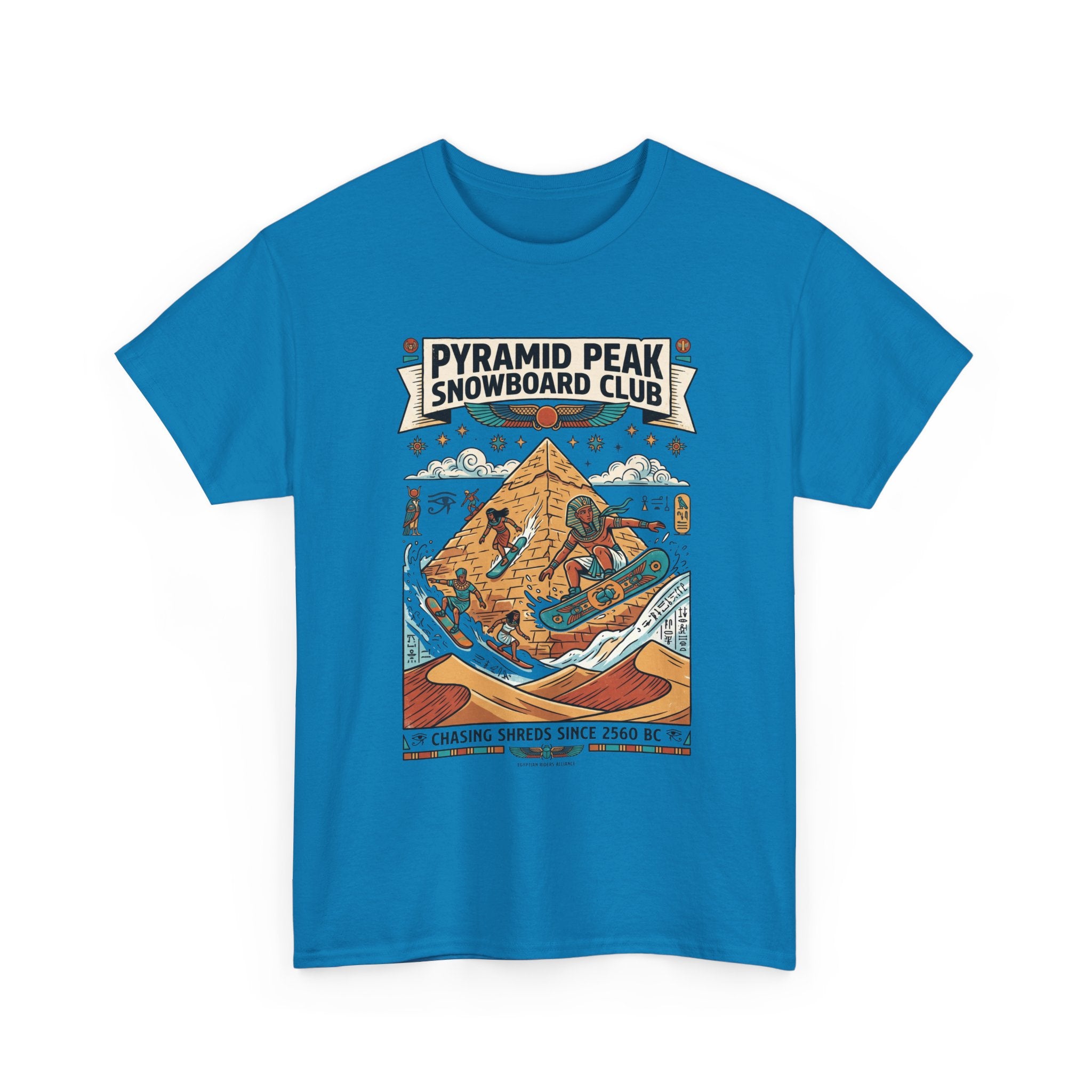 Snowboard Club Graphic Tee — "Pyramid Peak Snowboard Club" Vintage Winter Shirt