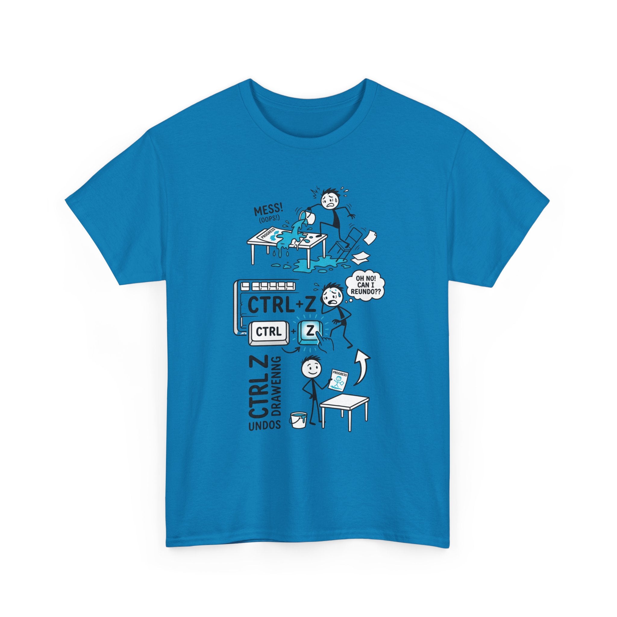 Ctrl Z Funny Graphic T-Shirt – Undo Computer Chaos Tee for Coders & Designers