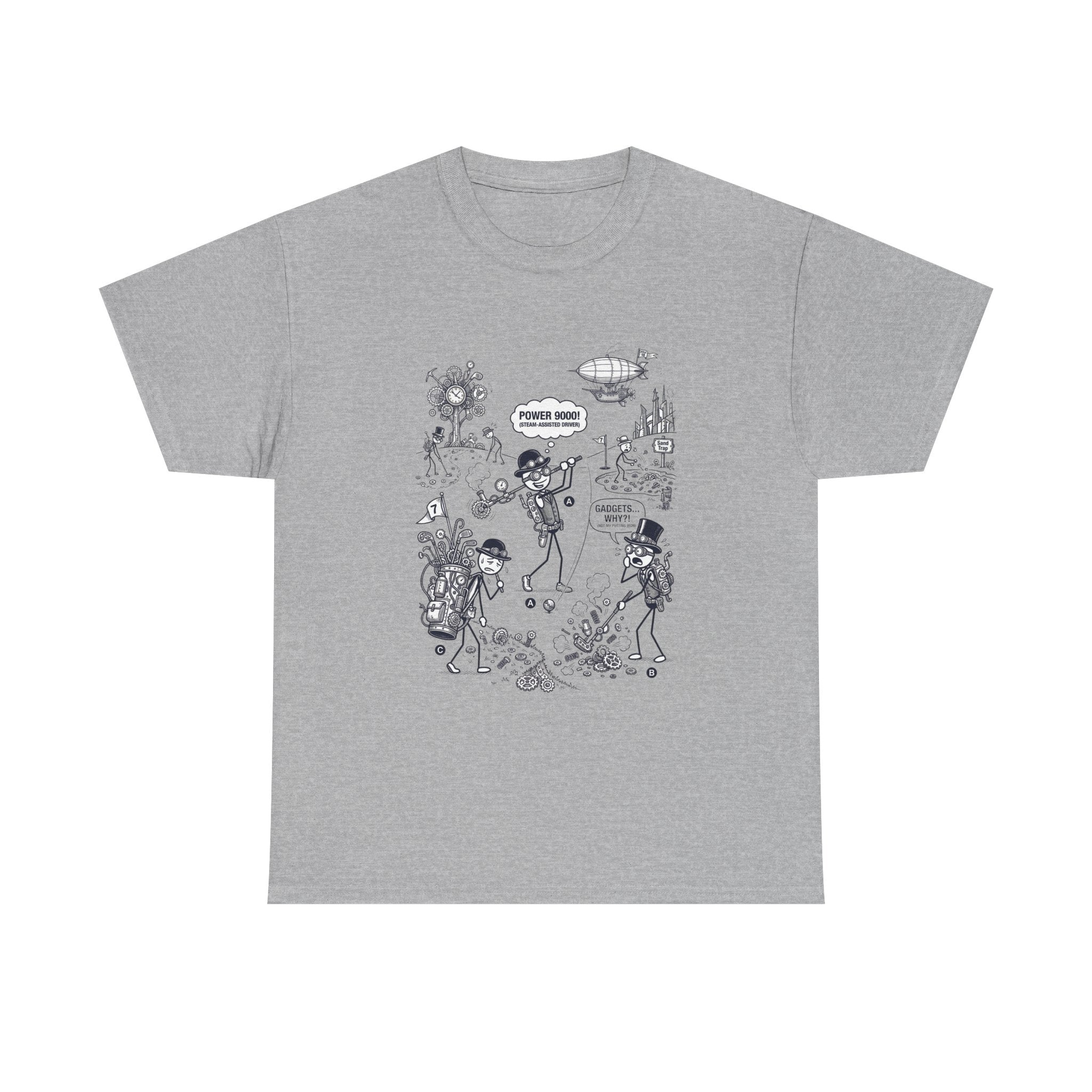 Steampunk Golf Graphic Tee —  "Good Vibes" Illustration