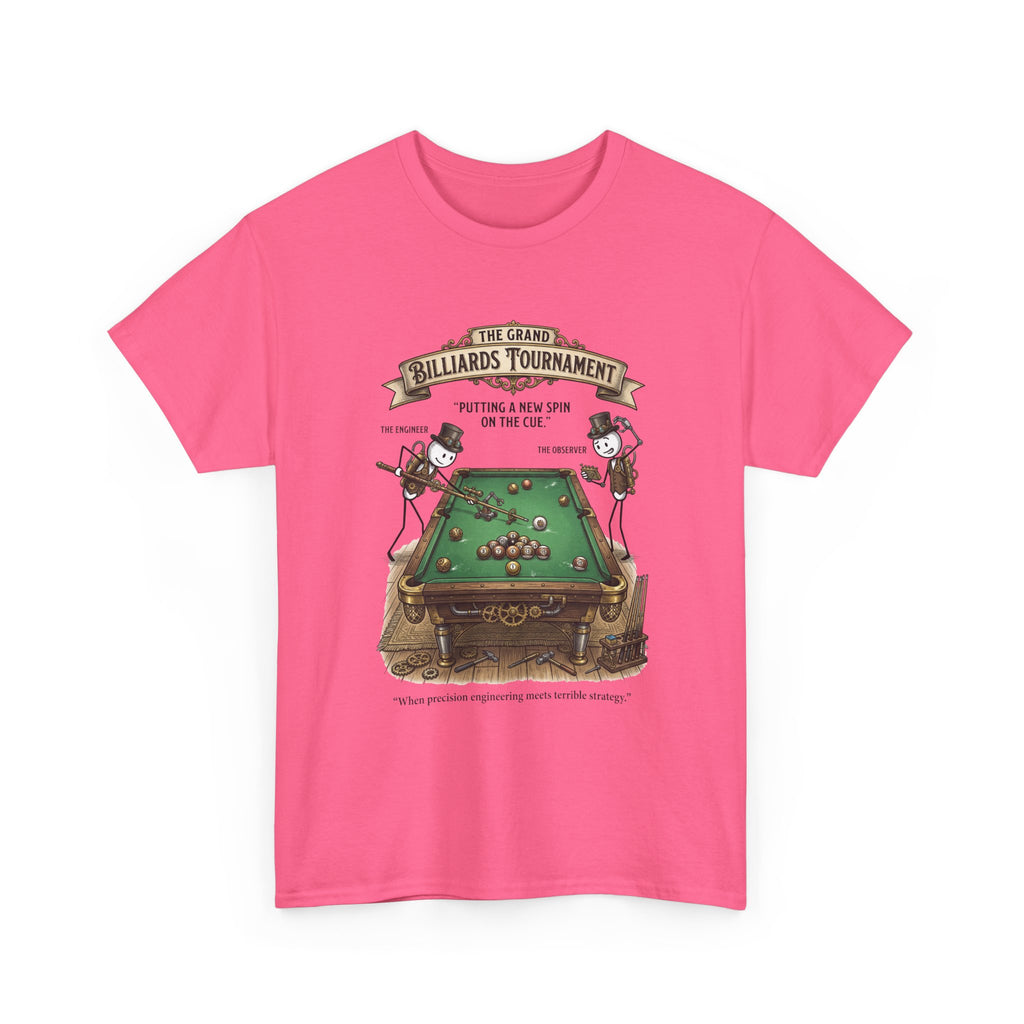 Billiards Tournament T-Shirt — Vintage Pool Table Graphic Tee